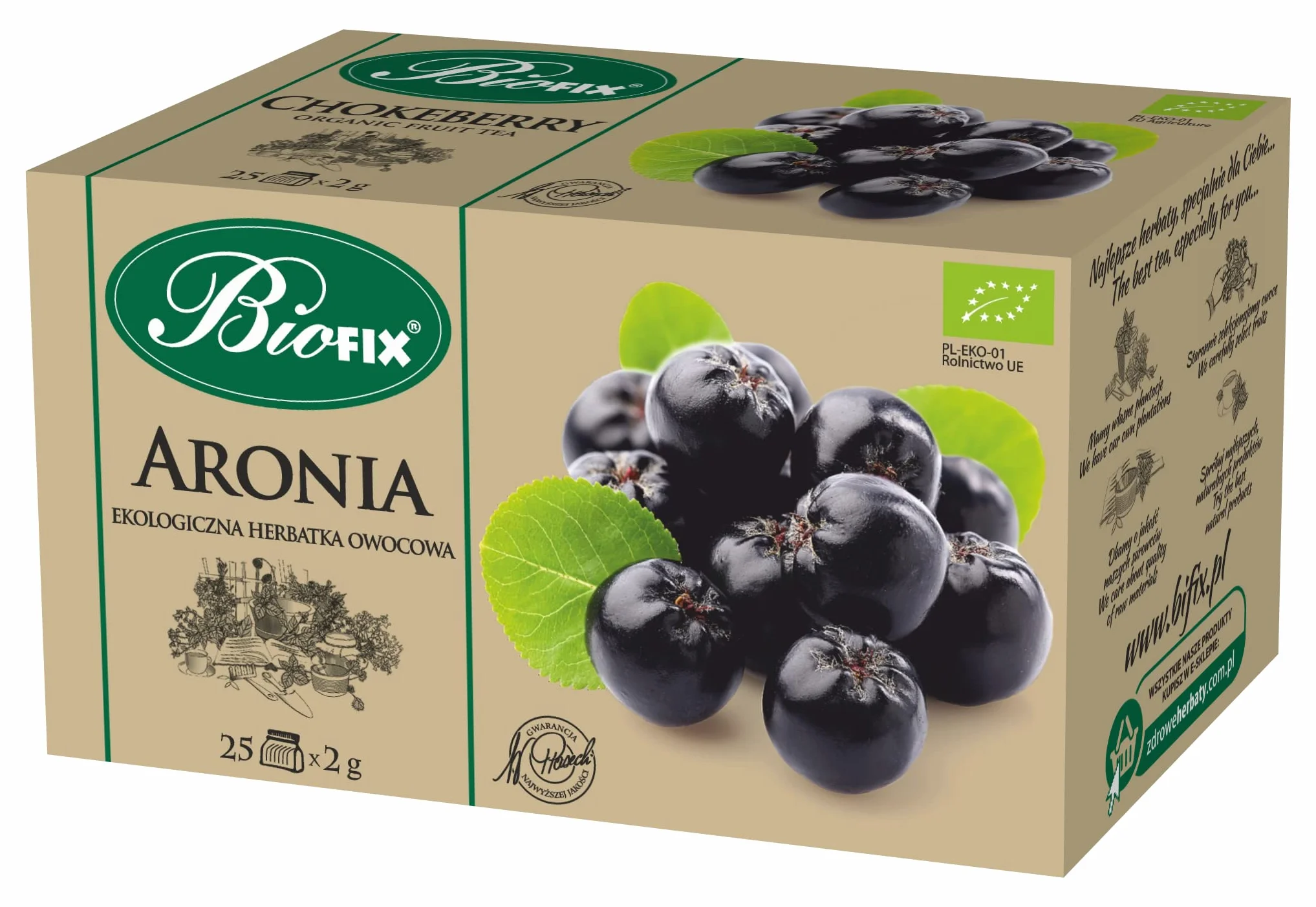 Bifix Ekologiczna Owocowa Herbata, Aronia, 25 sztuk