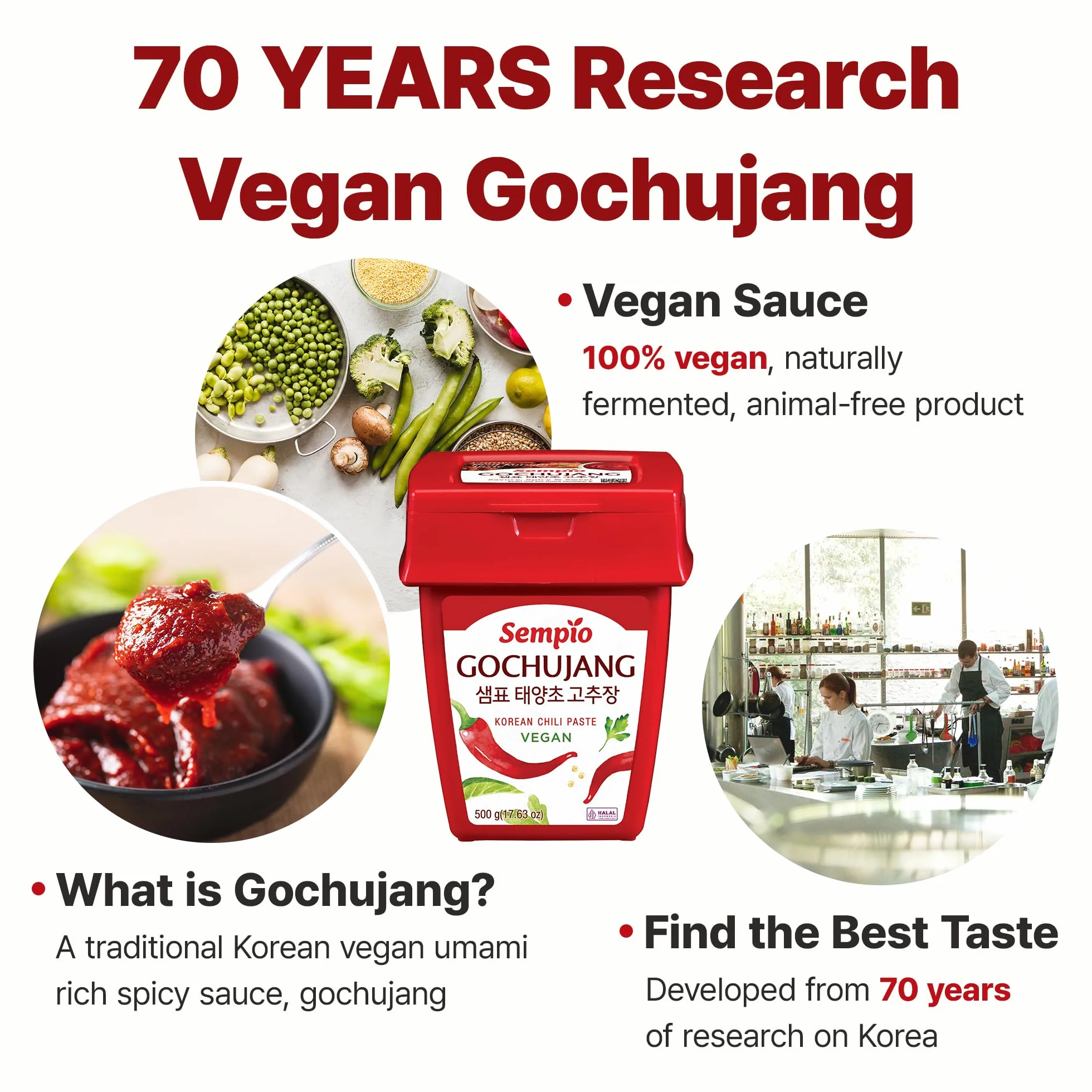 Sempio Gochujang wegańska pasta z ostrej papryki koreańska 500 g