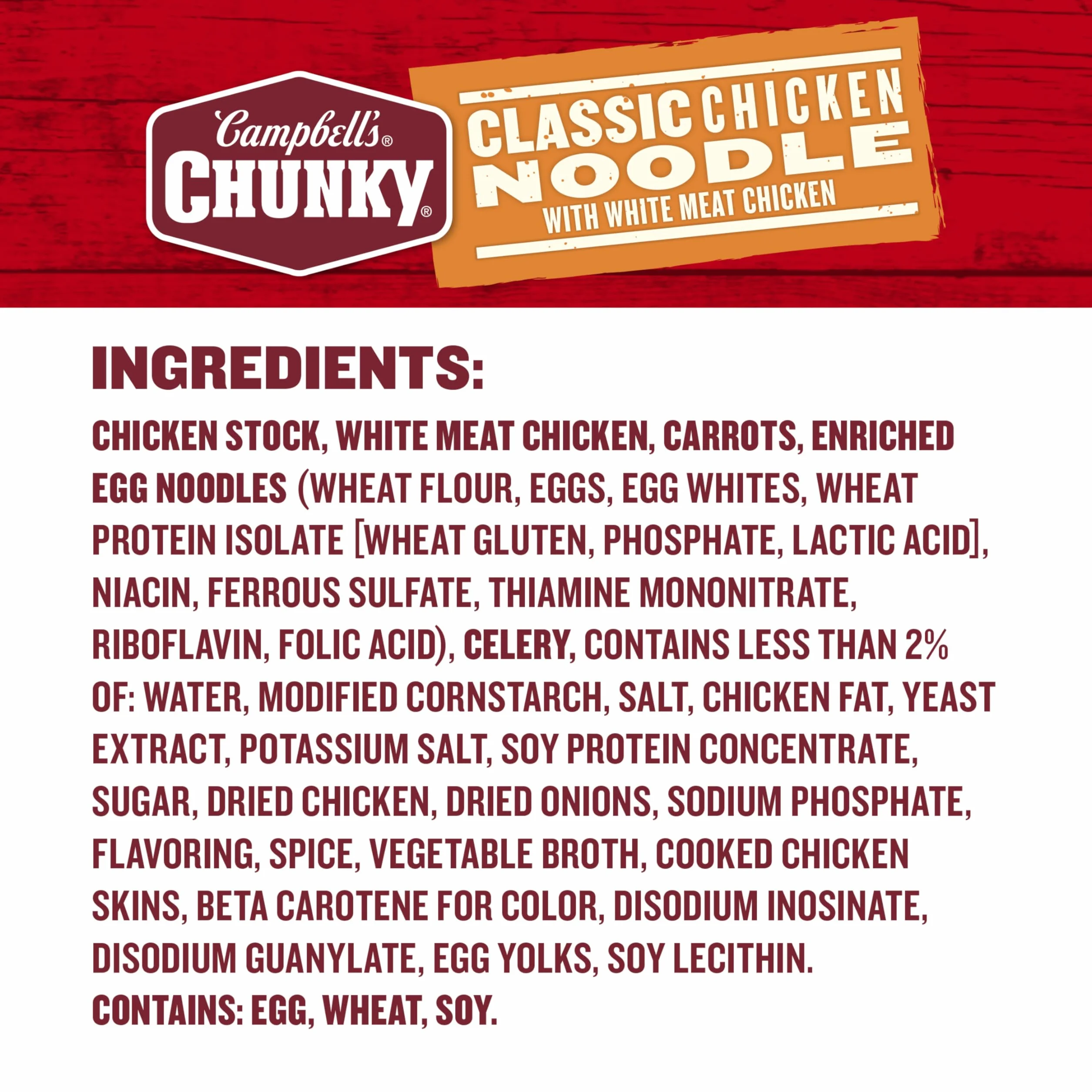 Campbell's Chunky zupa, klasyczny makaron z kurczakiem, 18,6 uncji