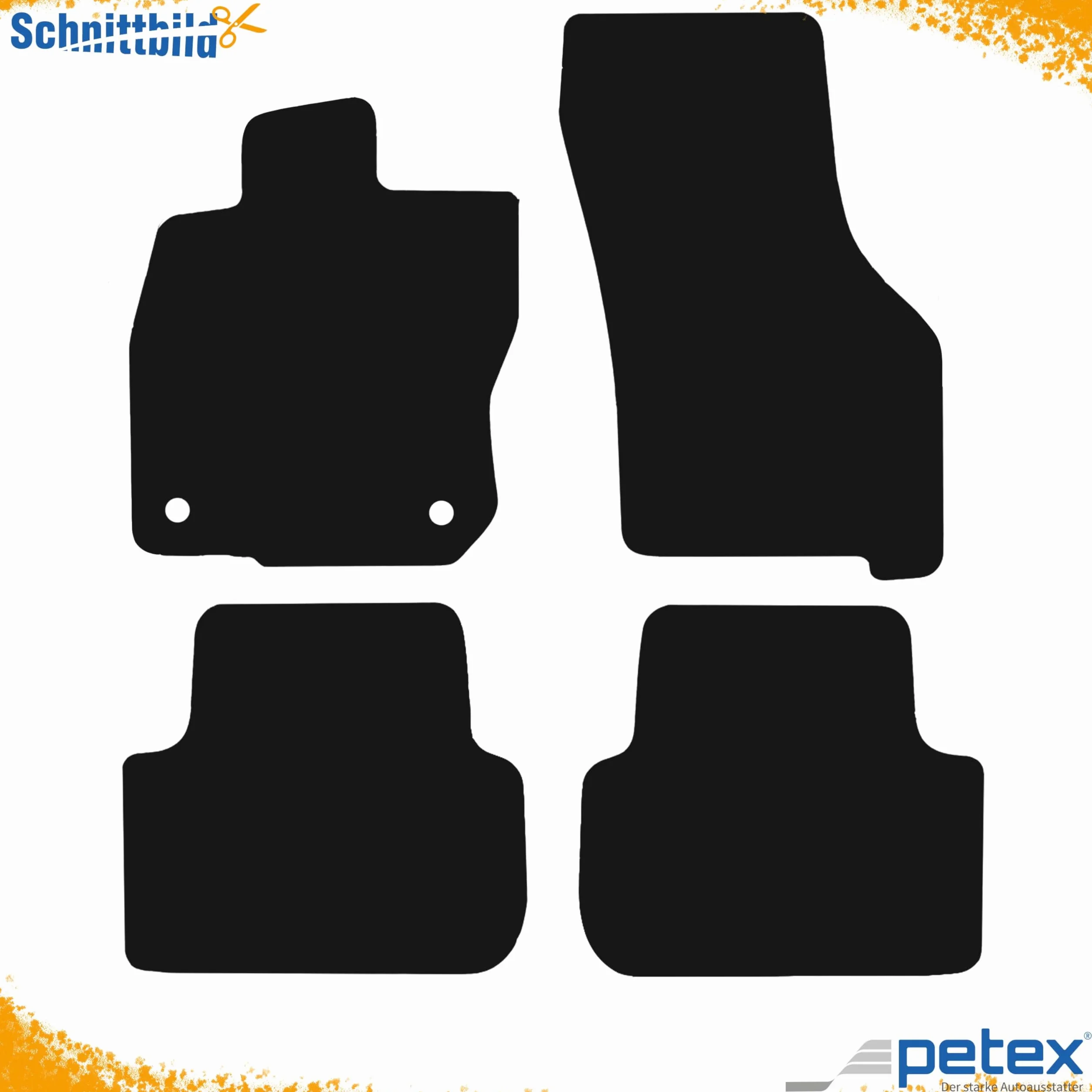 PETEX Dywaniki samochodowe dopasowane do Cupra Leon Limousine od 04/2020 / Sporttourer od 06/2020 / Formentor od 05/2024 (modele e-TSI Mildhybrid), zestaw dywaników samochodowych z weluru - Pluto, 4