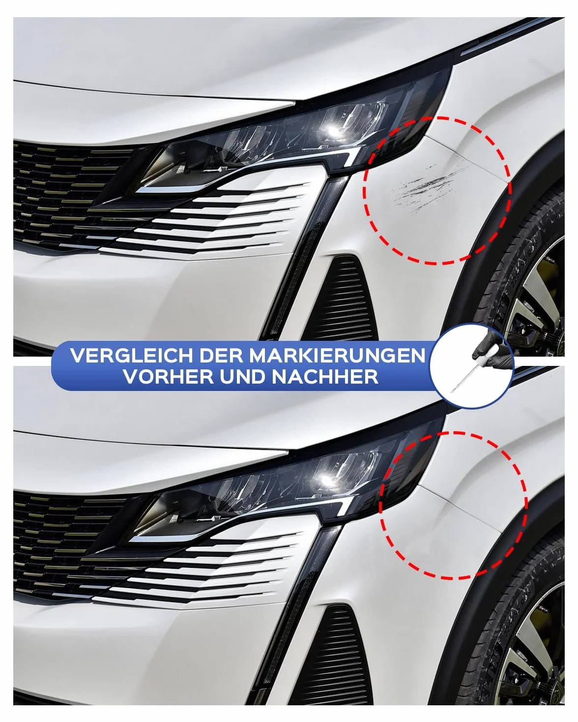 EBK Bleu Avatar Nacre Metallic/Avatar Blue farba naprawcza do Peugeot Dokładne dopasowanie – poprawa zarysowań i odprysków