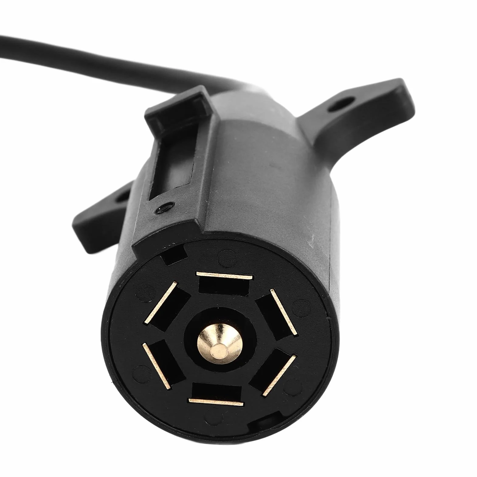 Aramox Adapter Wtyczki Przyczepy 7-pinowy USA na UE Podwójne Złącze