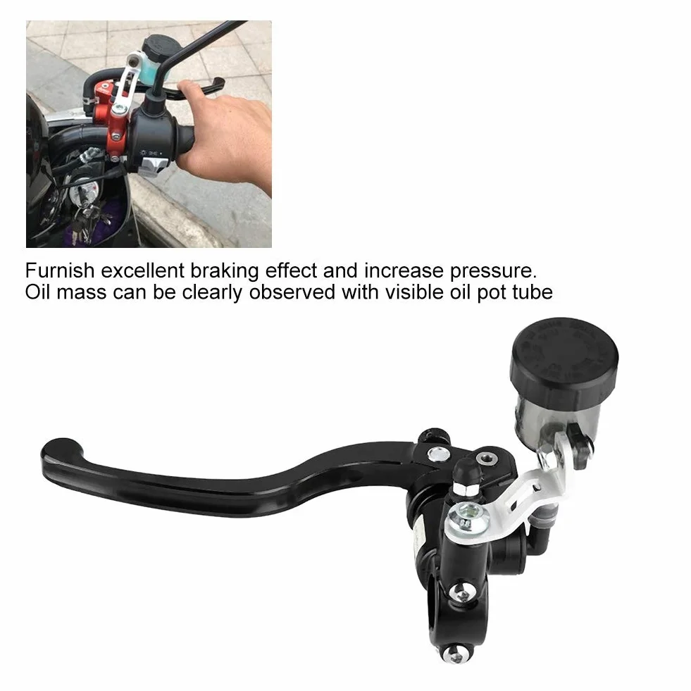 CNC Motorcycle Straight Push Brake Pump - Cylindry hamulcowe (prawe) Opcjonalna hydrauliczna pompa sprzęgła Stra (czarna)