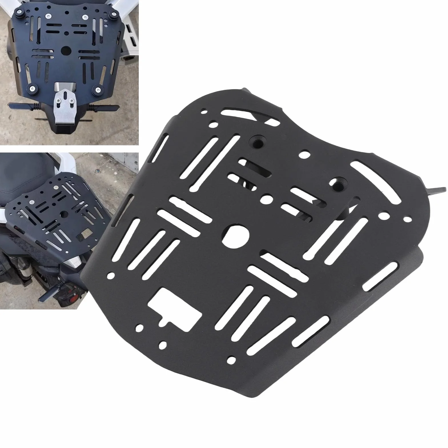 Sxhlseller Motocyklowa Skrzynia Motoryzacyjna Płytka Montażowa dla Zontes 368G 501G, Tablica Podstawowa Stalowa z Podkątem do Motocyklowej Pudełka Bagażowego Bagażnika