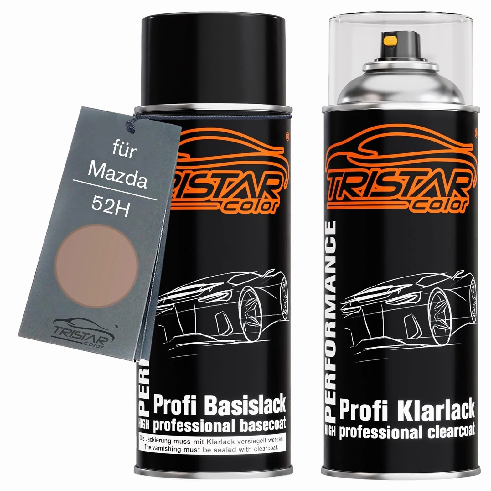 TRISTARcolor Lakier samochodowy Zestaw lakierów dla Mazda 52H Melting Copper Metallic Lakier bazowy bezbarwny w puszce 400ml