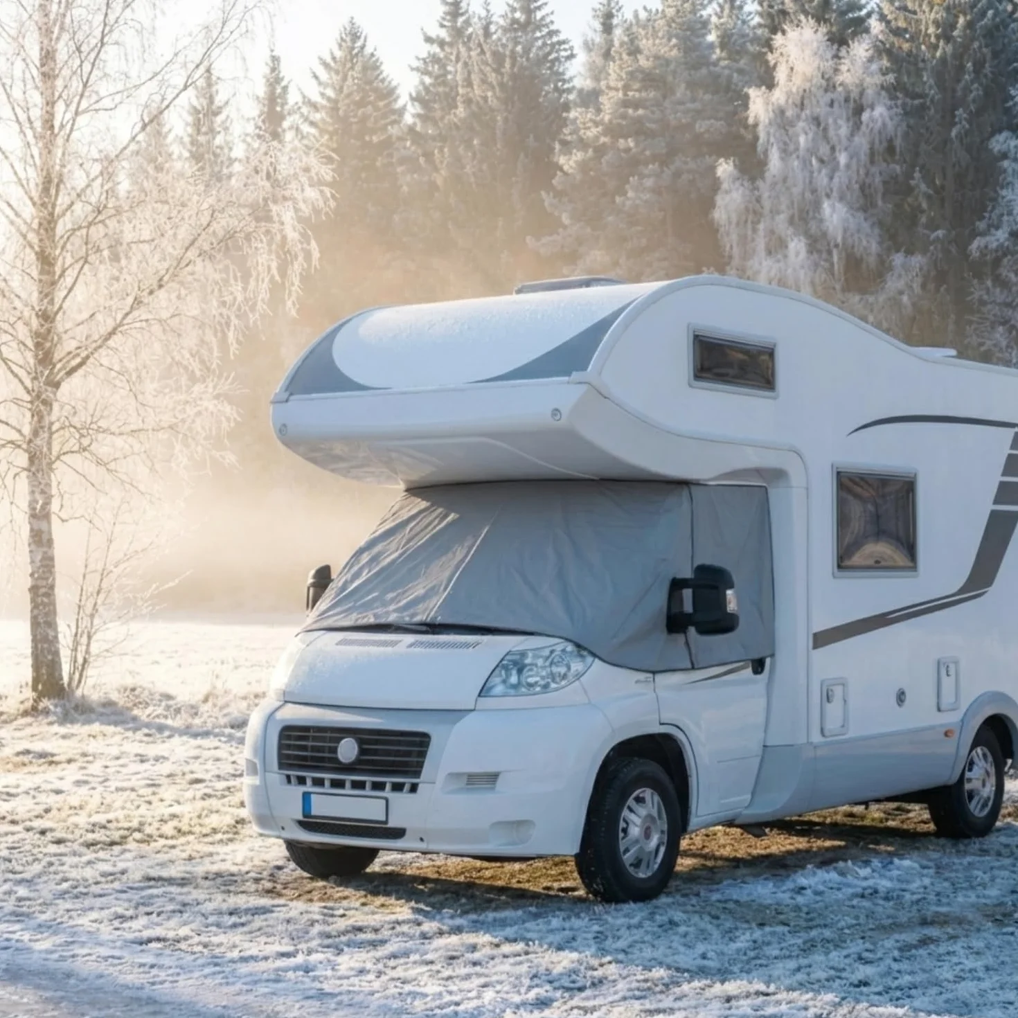 Plandeka ochronna przednia Fiat Ducato typ 250 | 2006-2014 | mata termiczna | plandeka ochronna łuku