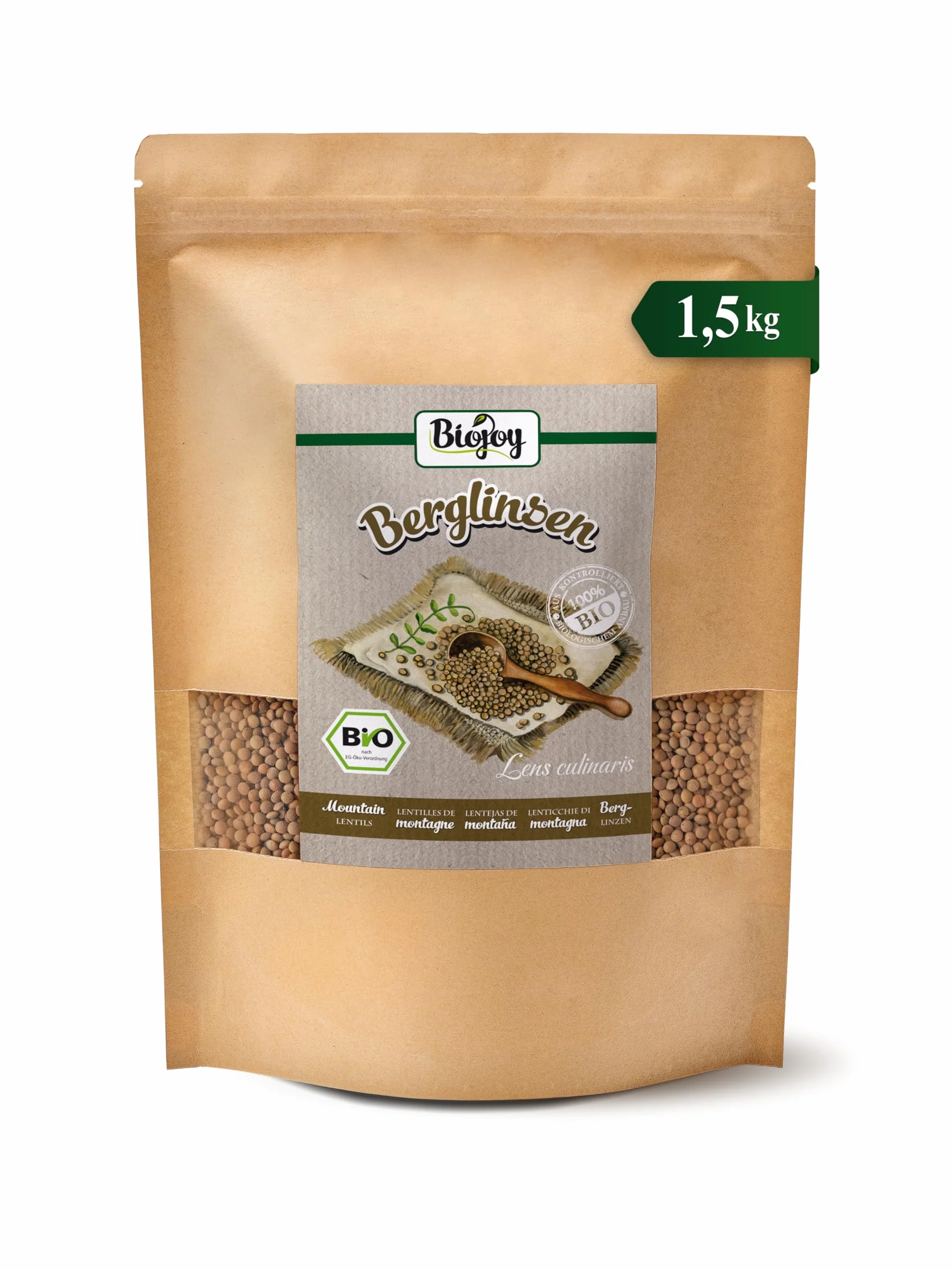 Biojoy BIO soczewica, brązowa (1,5 kg)