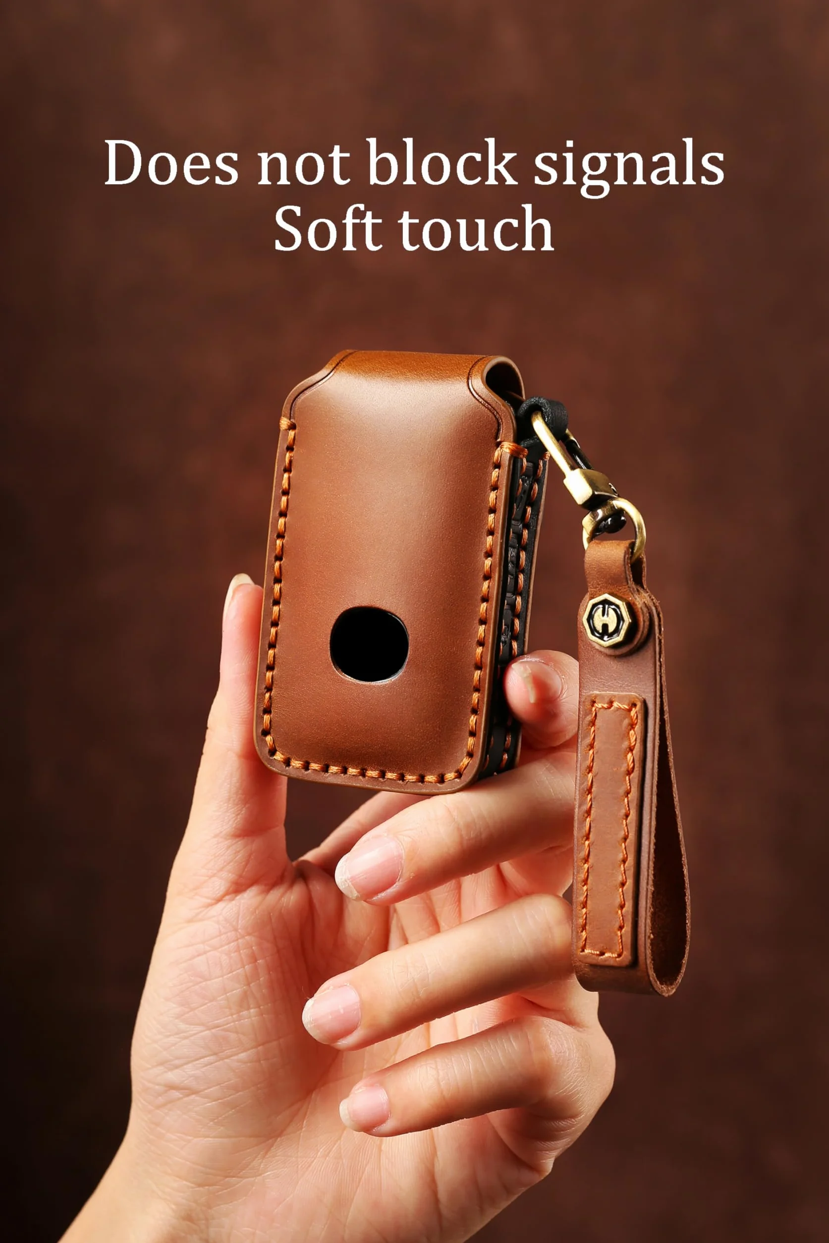 ontto Skórzane etui na kluczyki samochodowe, etui na klucze, etui ochronne, breloczek do kluczy pasuje do Mazda 3, 6, CX-30, CX-50, CX-60, CX-90, CX-4, CX-5, CX-8, CX-9, MX-5, MX-30, Axela Saloon, 3