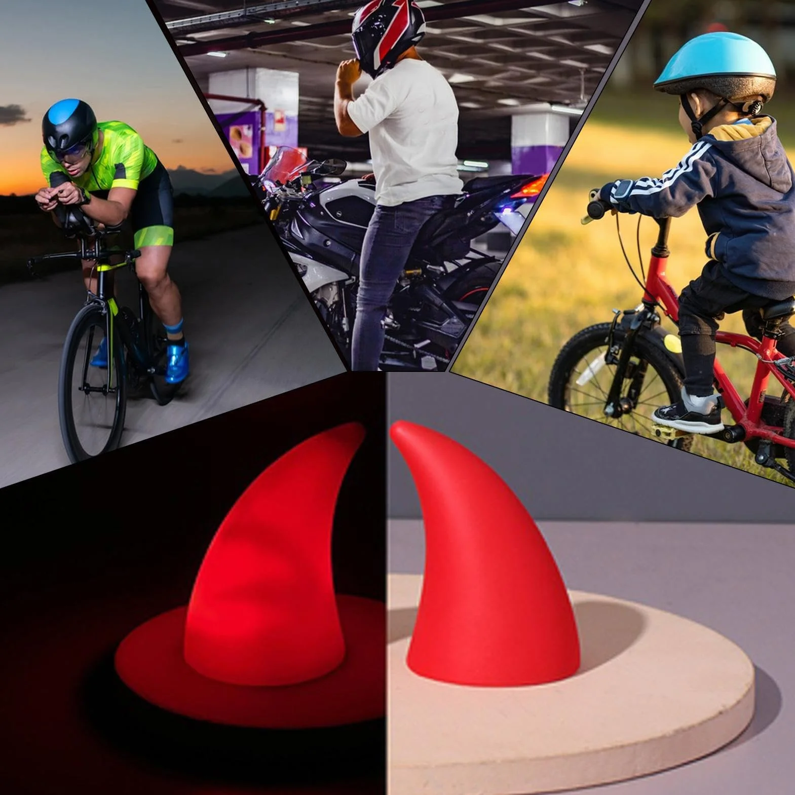 Uszy do kasku,Dekoracje z diabła do kasku,Przyklejony kapelusz motocyklowy z rogami i porożem ze światłem | Akcesoria wielokrotnego użytku Rogi dekoracyjne, Przystawka na imprezy na Boże
