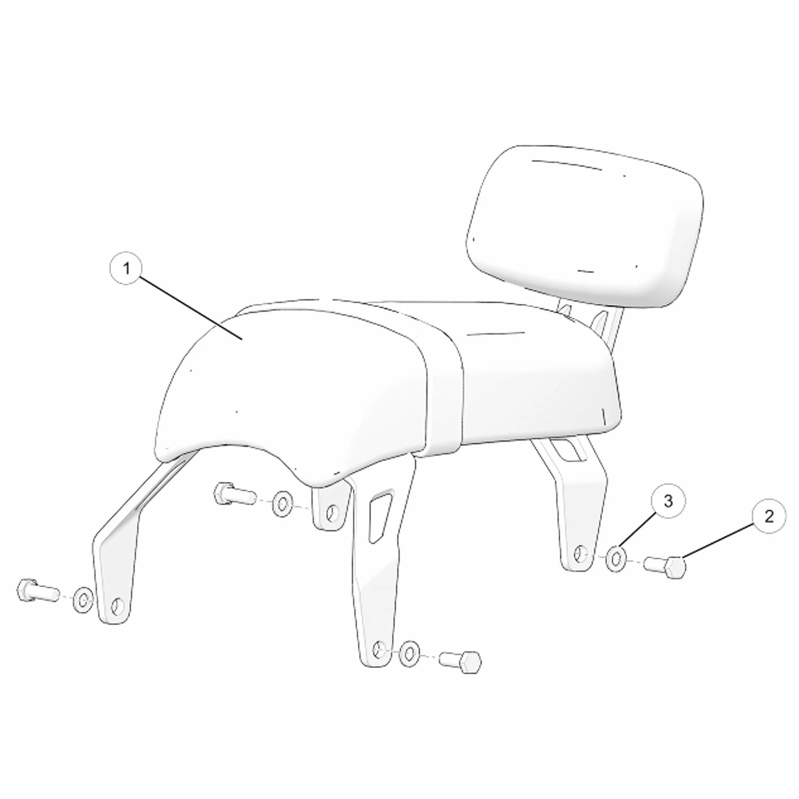Tylne Siedzenie Pasażera Zamiennik dla Indian Scout Bobber 2018-2021 Czarny