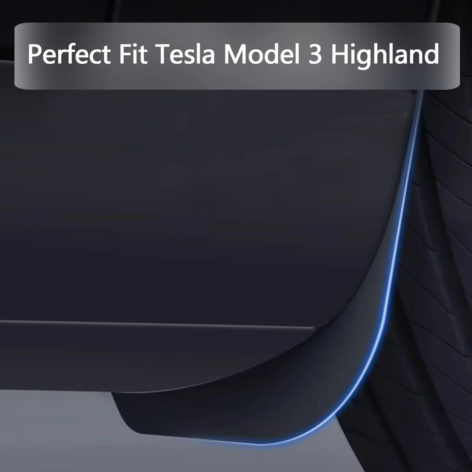 Do Tesla Model 3 Highland 2024 Błotniki Samochodowe Bez Wiercenia Otworów - Przednie i Tylne Koło Highland Akcesoria (4 Sztuki)