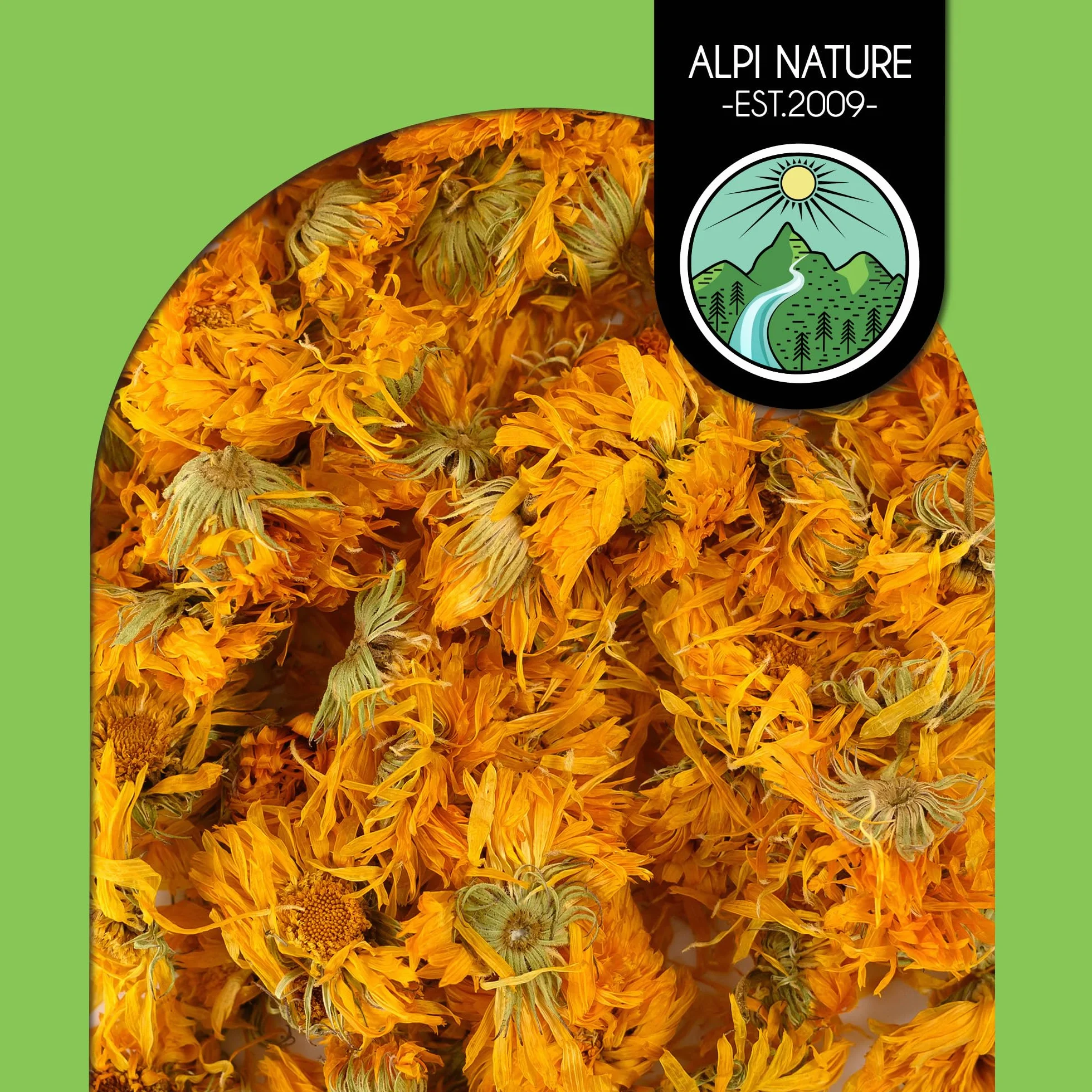 Alpi Nature Herbata z Nagietka 125g Całe Suszone Kwiaty Nagietka