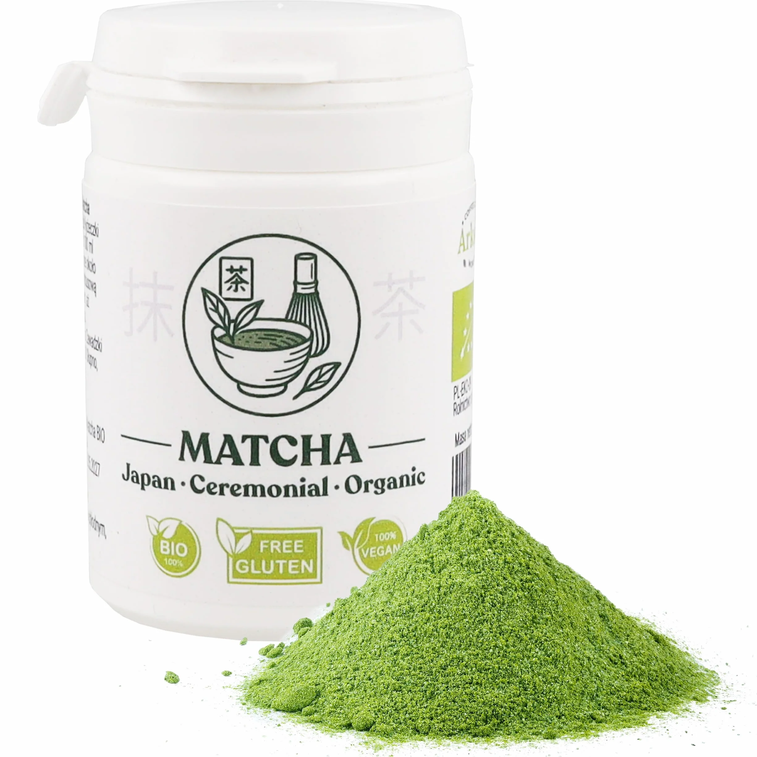 ARKOM Herbata Zielona MATCHA w Proszku 30g BIO Premium Ceremonialna Japońska Organiczna