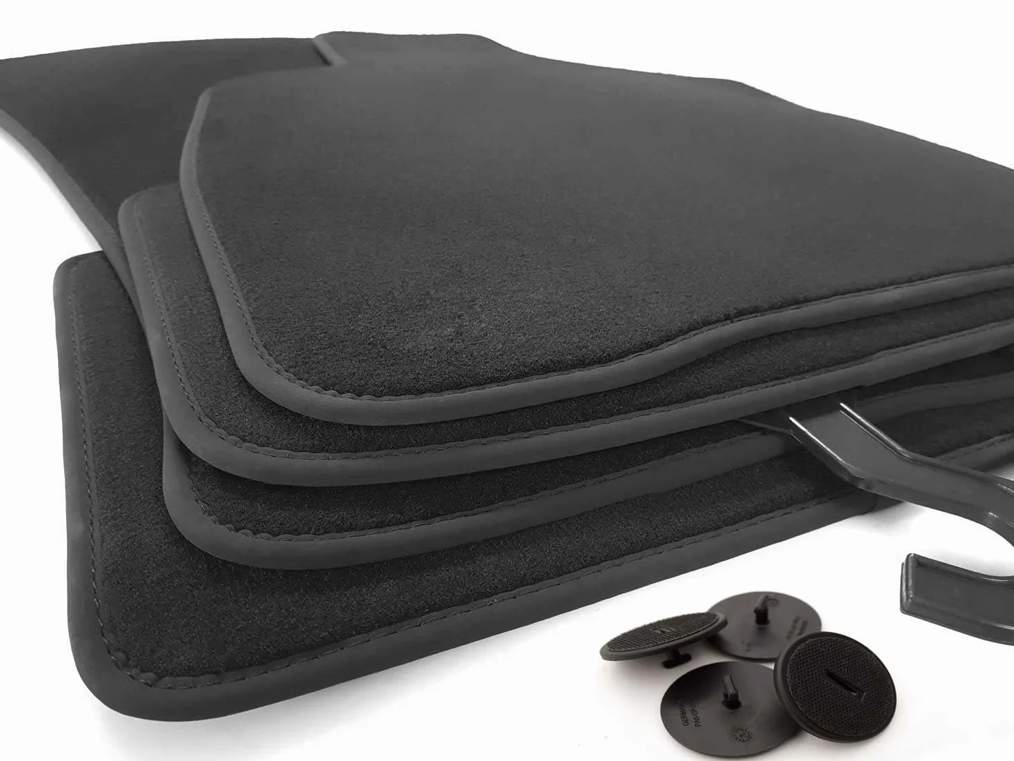 Dywaniki samochodowe do BMW G30, G30, M5, F90, welurowe, oryginalnej jakości, zestaw 4-częściowy, czarne