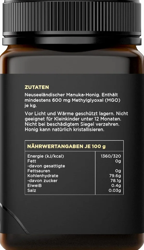 Miód Manuka MGO 600+ 1 kg z Nowej Zelandii