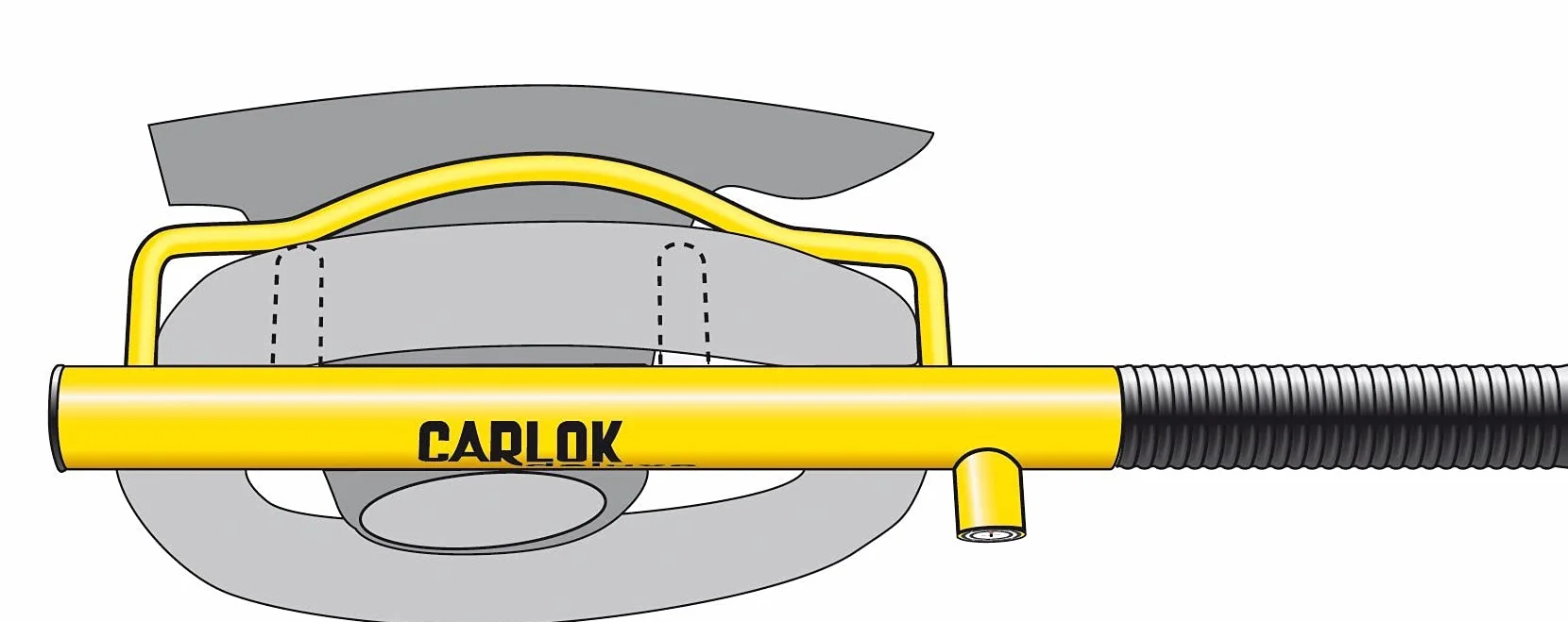 Kleinmetall Carlok Deluxe 60230700 blokada zabezpieczająca przed kradzieżą do samochodu, kolor srebrny