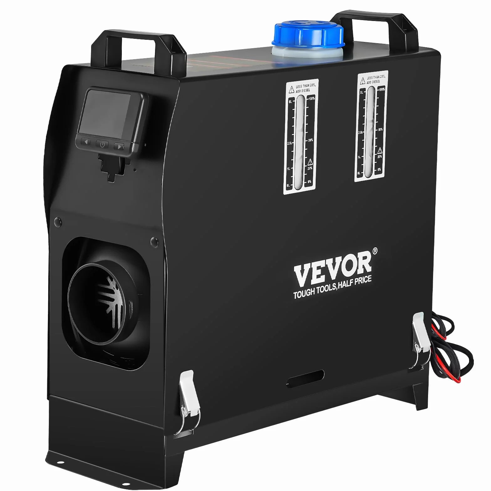 VEVOR Podgrzewacz powietrza na olej napędowy 12 V 8 kW Ogrzewanie stacjonarne Diesel -40°C - 80°C Ogrzewanie postojowe Diesel Statyczne ogrzewanie Van Diesel Nagrzewnica samochodowa (przełącznik LCD)