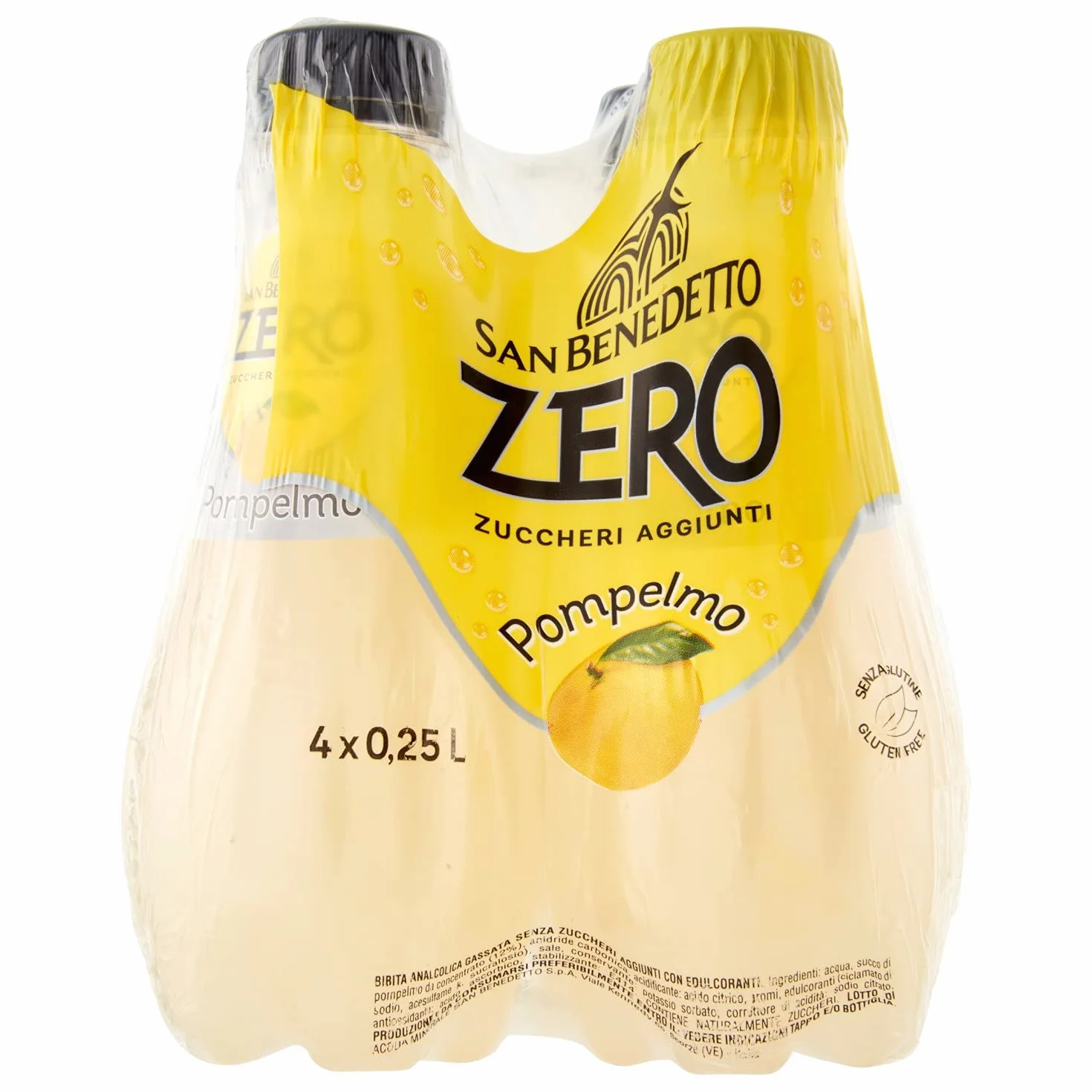Lemoniada grejfrutowa Zero 4x250ml - San Benedetto bez cukru włoska
