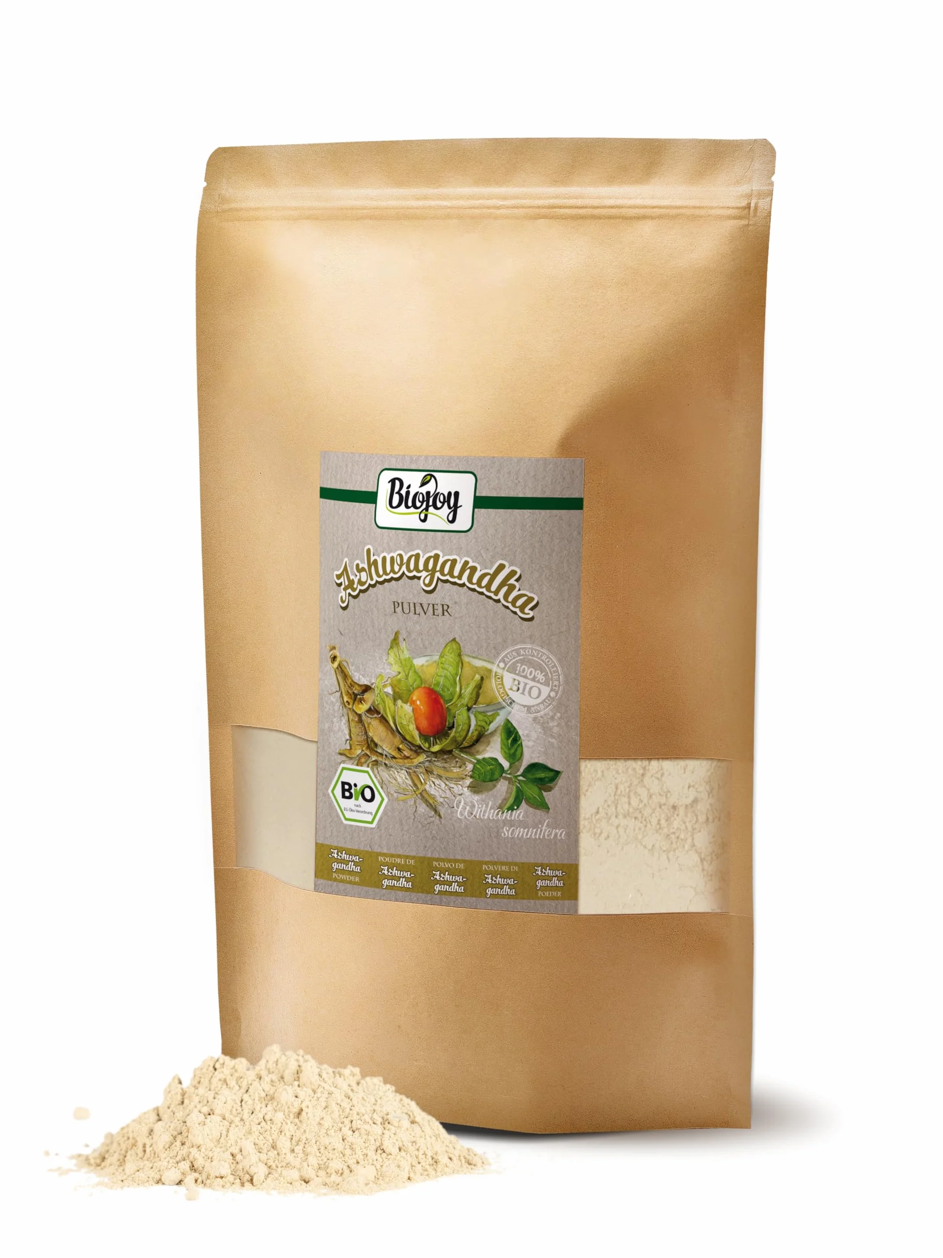 Biojoy BIO-Ashwagandhy korzeń w proszku, bez dodatków (1 kg)