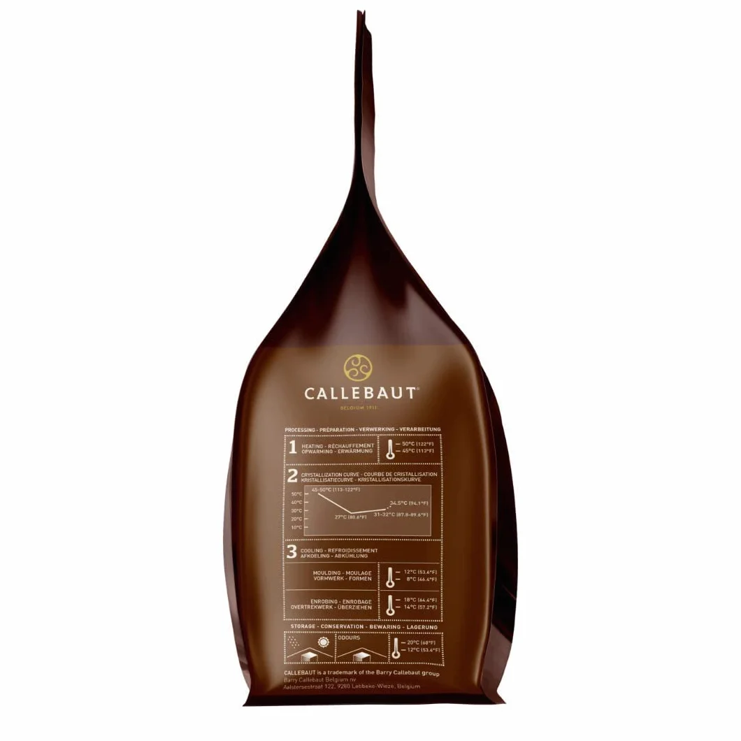 Callebaut receptura nr 811, kuwertura w pastylkach, delikatna czekolada gorzka, 54,5% kakao