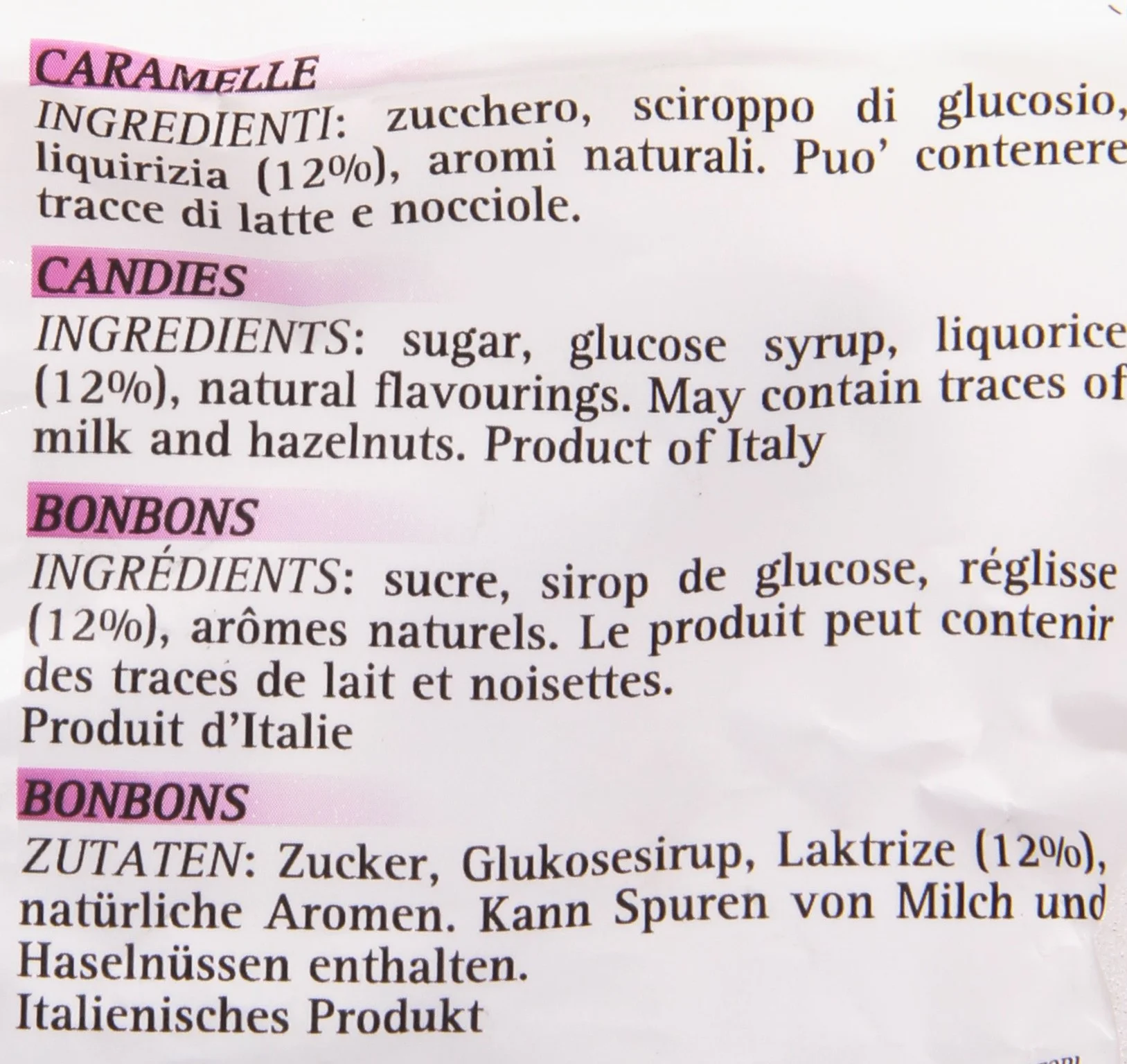 Cukierki lukrecjowe z lukrecją Lyzia 175g - Sperarli włoskie