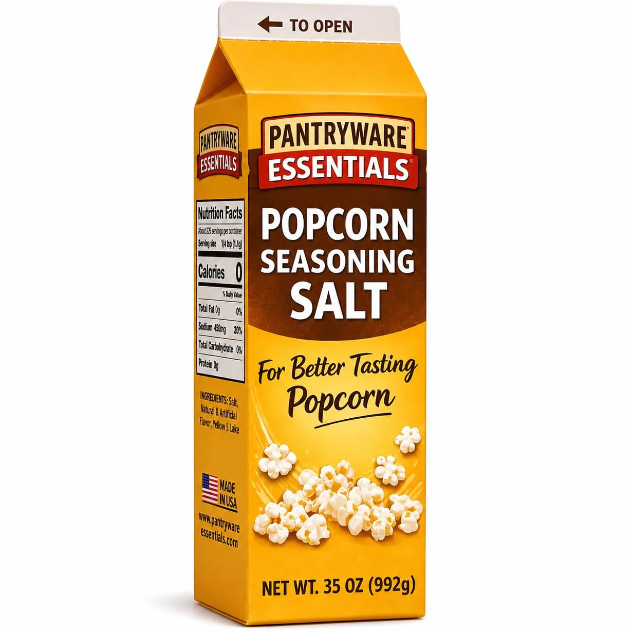 Pantryware Essentials Concession Essentials Flavacol Popcorn Season Salt, 1ct-992.2 g karton. 1 liczba