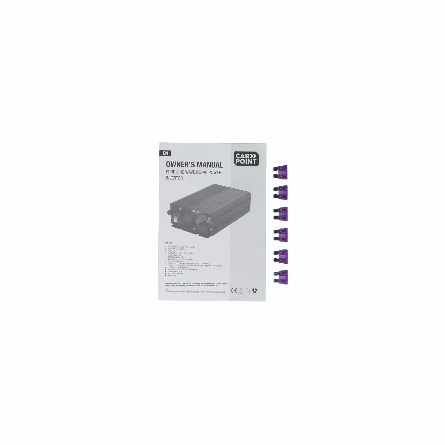 Carpoint Pure Sine przetwornica 12V>230V 1500W