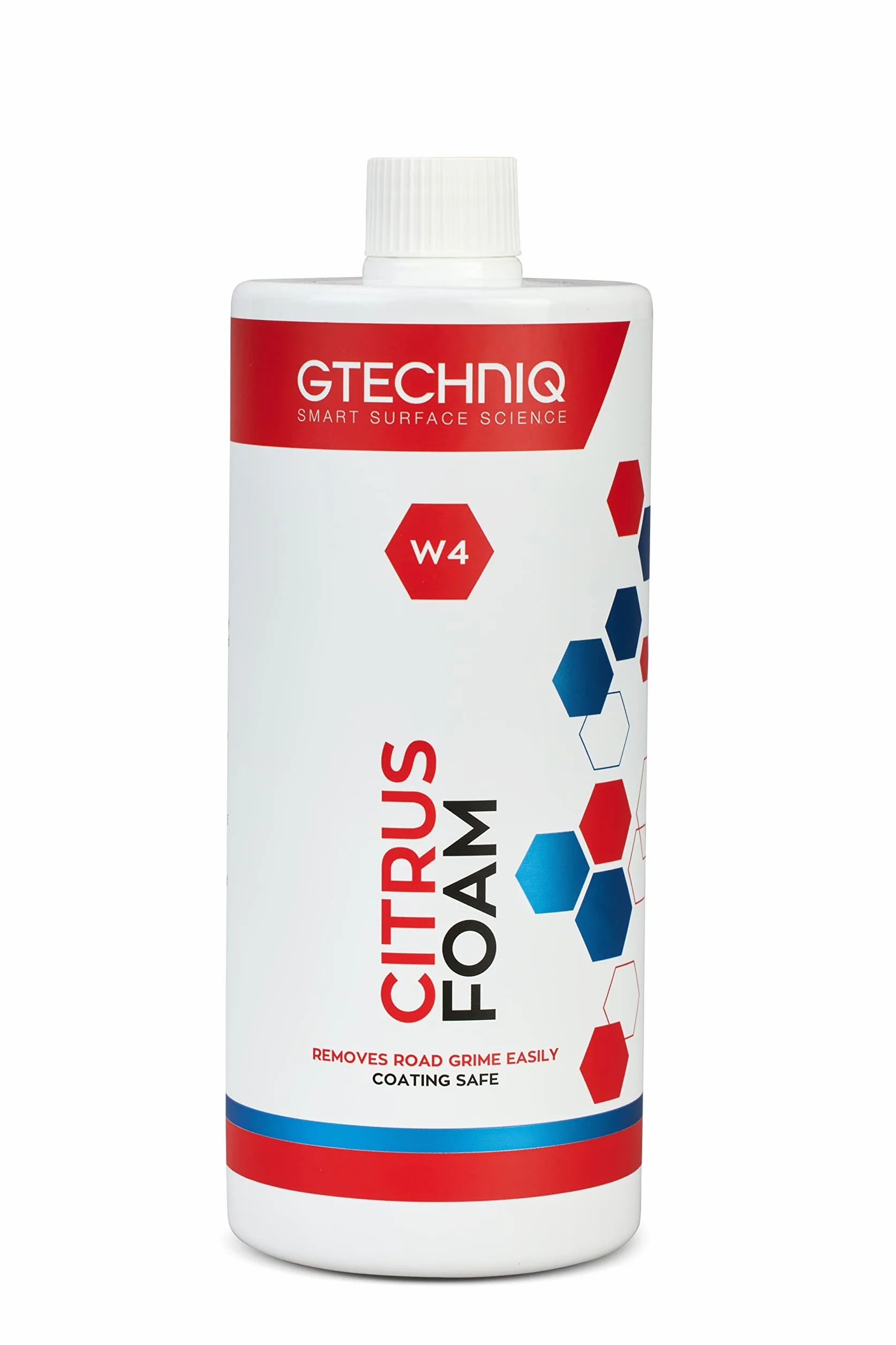 Gtechniq Pianka cytrusowa W4 1000 ml - wysokiej zawartości środka spieniającego, usuwa brud i brud drogowy bez wysiłku - 100% biodegradowalne składniki, nieżrąca się formuła - maksymalne zatrzymywanie połysku pianka śnieżna