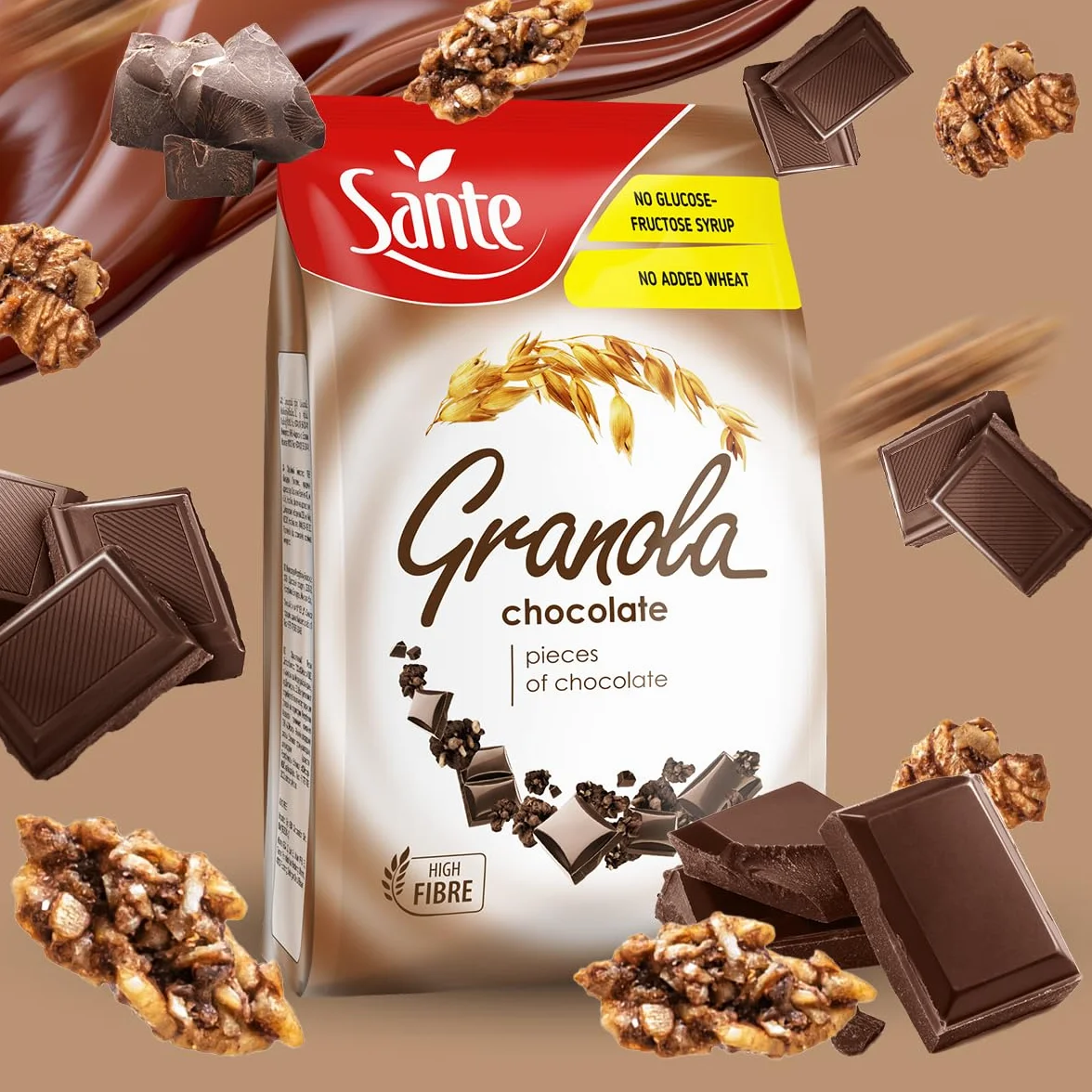 SANTE GRANOLA CZEKOLADOWA 350G MUSLI ZDROWE