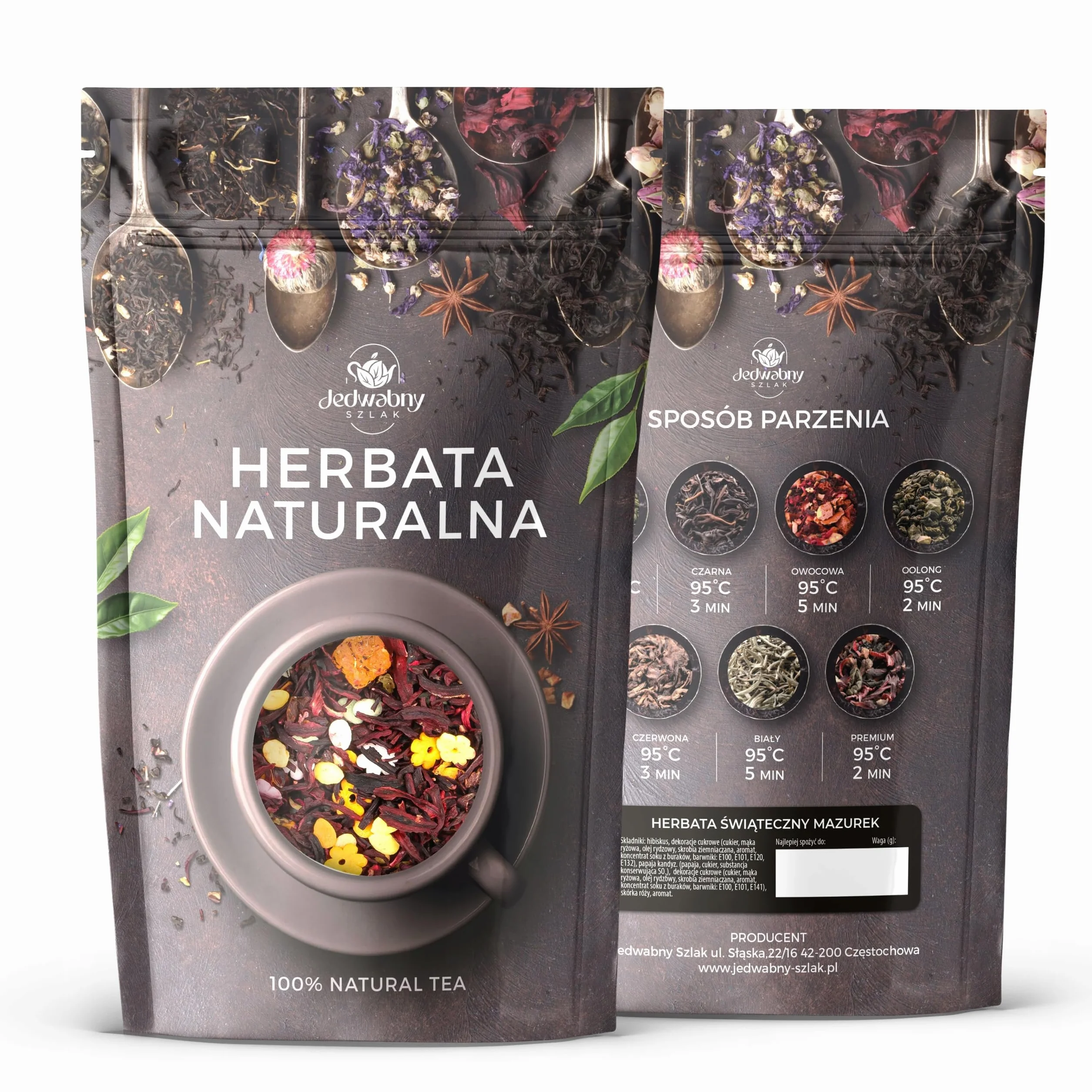 Herbata owocowa Świąteczny mazurek 100g podziękowanie na PREZENT świąteczna