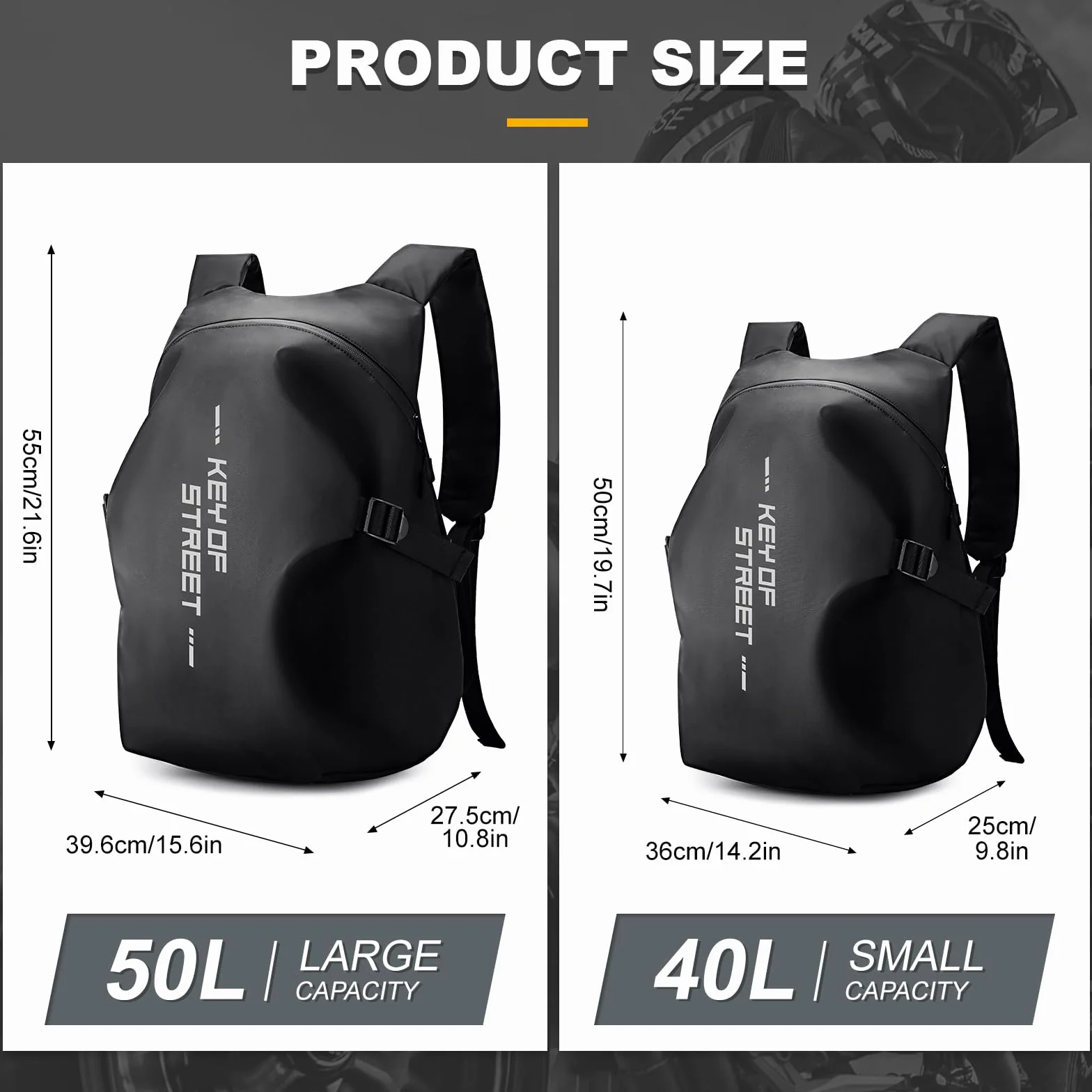 Plecak na Kask Motocyklowy dla Mężczyzn Kobiet Plecak Motocyklowy Torba na Kask Motocyklowy Wodoodporna Plecaki Motocyklowe Plecak na Kask Jeździecki Motorcycle Helmet Holder Case,Czarny L
