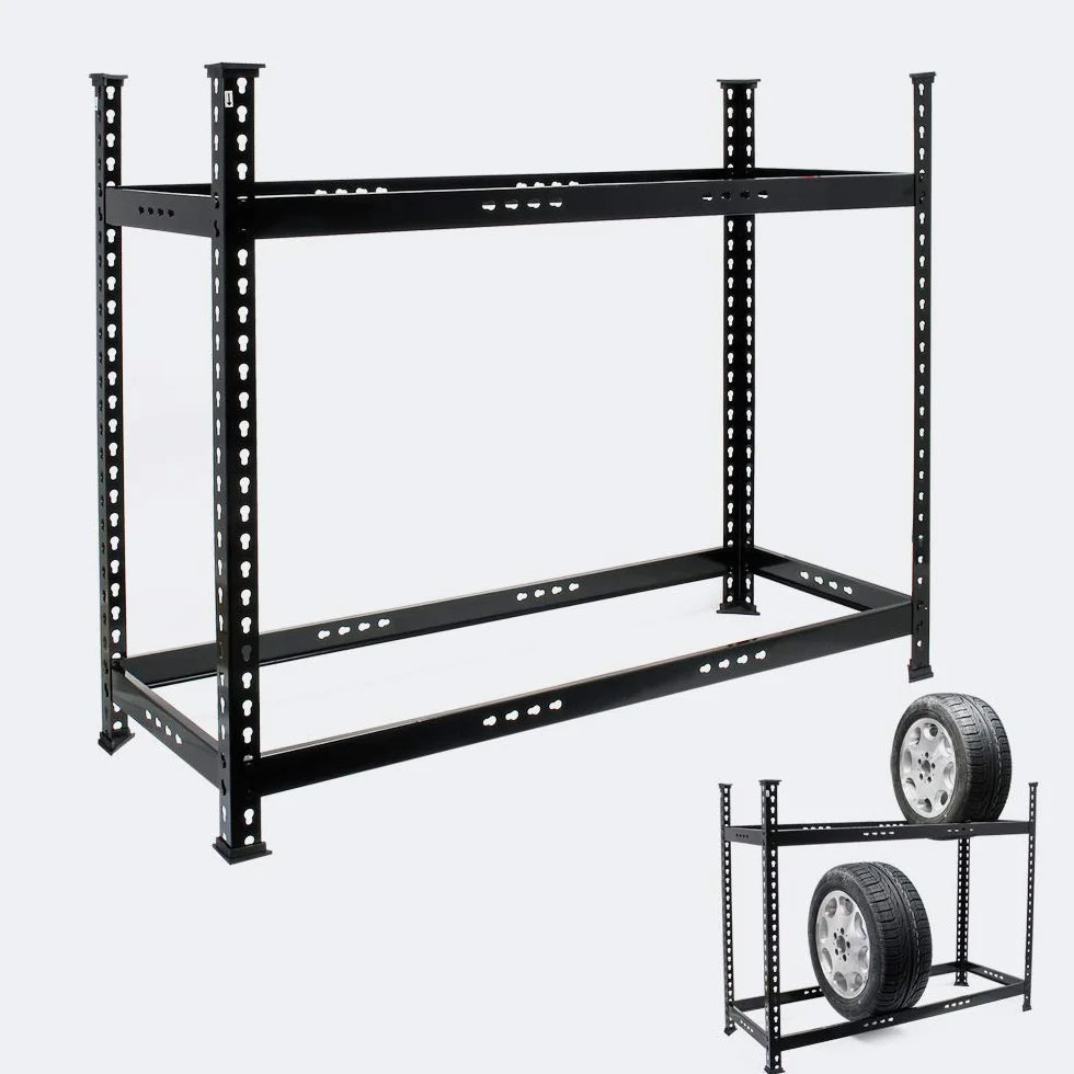 Wiltec Regał na opony 2 poziomowy 150 kg 120 x 44 x 101 cm