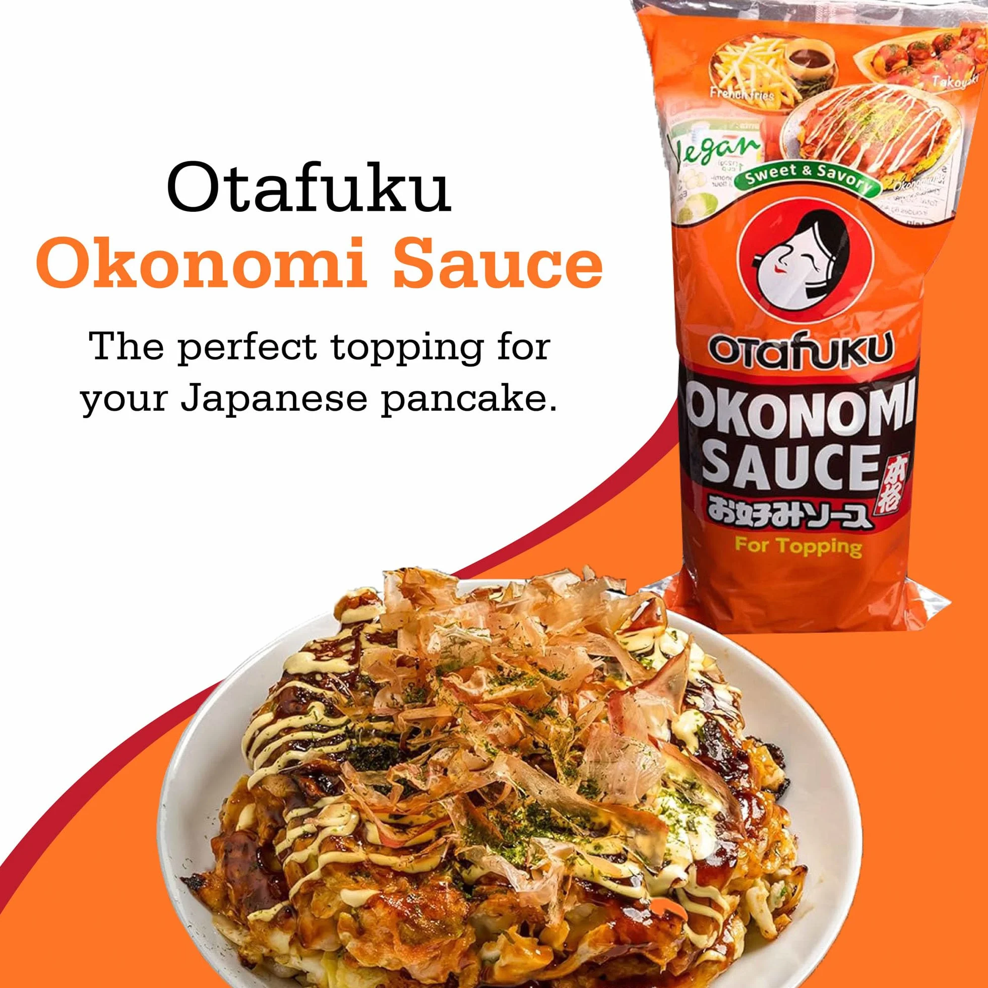 Otafuku Okonomi Sos – owocowo-ostry, japoński sos przypraw do dipów, przyprawiania i doprawiania – 1 x 420 ml