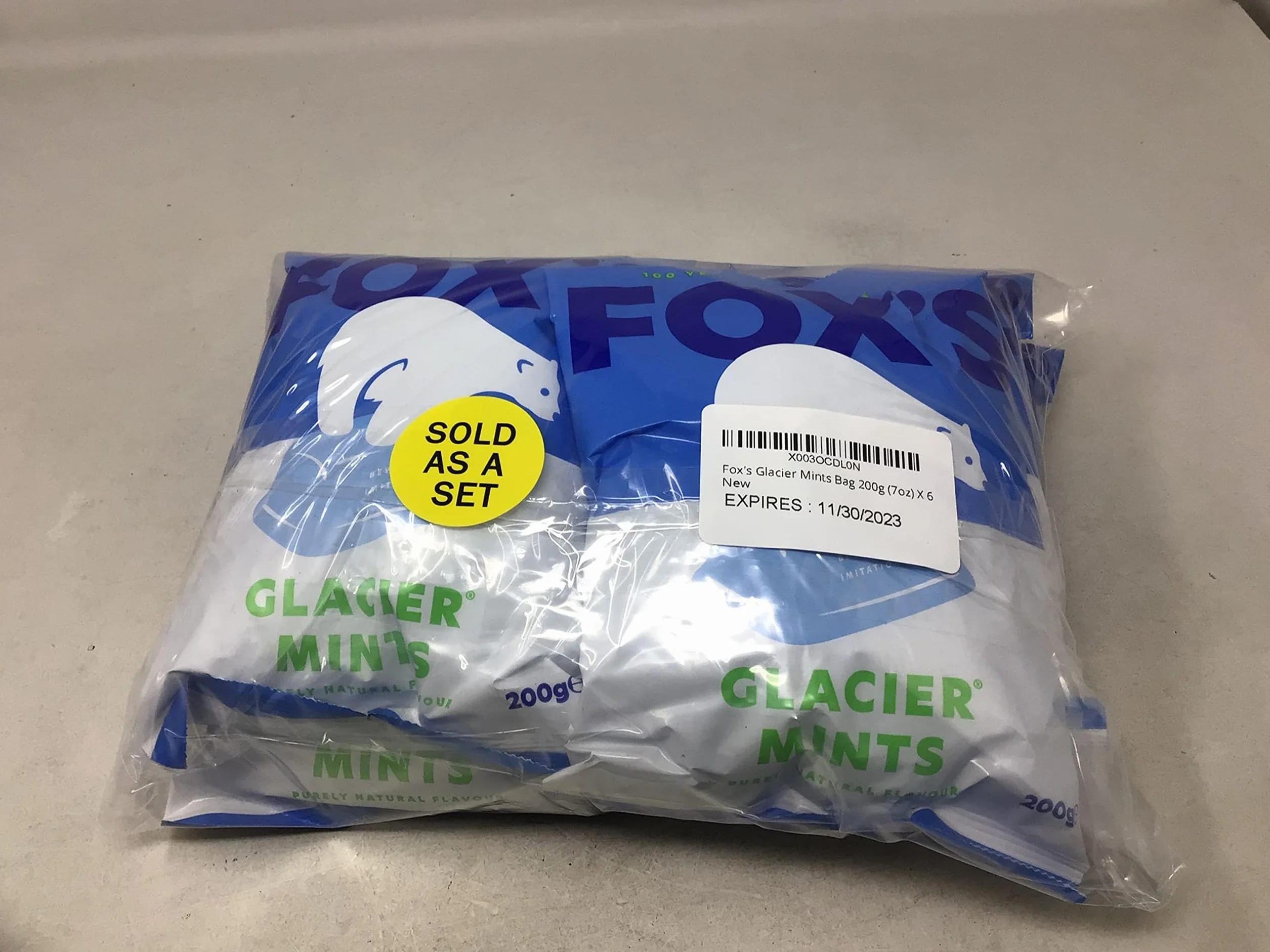Fox's Glacier Mints Bag 200g (7oz) X 6