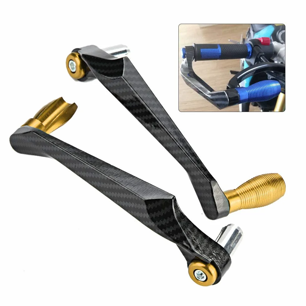 Duokon Universal 7/8in 22mm CNC Aluminiowa Kierownica Dźwignia Sprzęgła Osłona Dłoni do Motocykli, Motocykli, Skuterów, Samochodów Elektrycznych, Rowerów Górskich(Złoto)