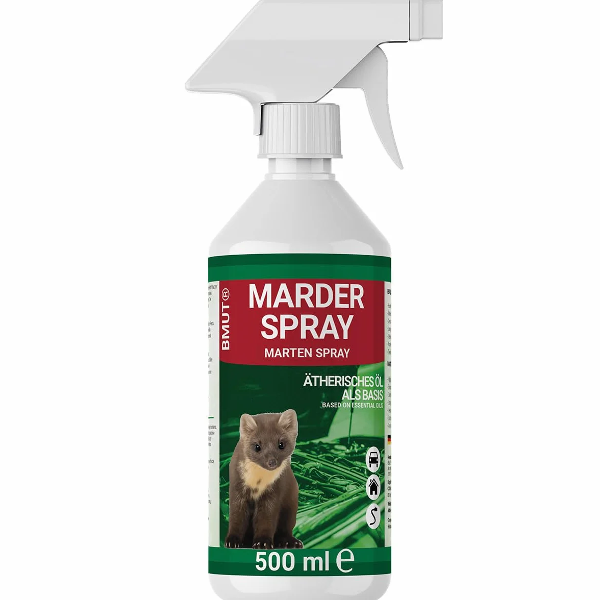 BMUT 500ml spray odstraszający kuny do samochodu, strychu i garażu, natychmiastowy i długotrwały, odstraszacz kun i obrona przed kunami