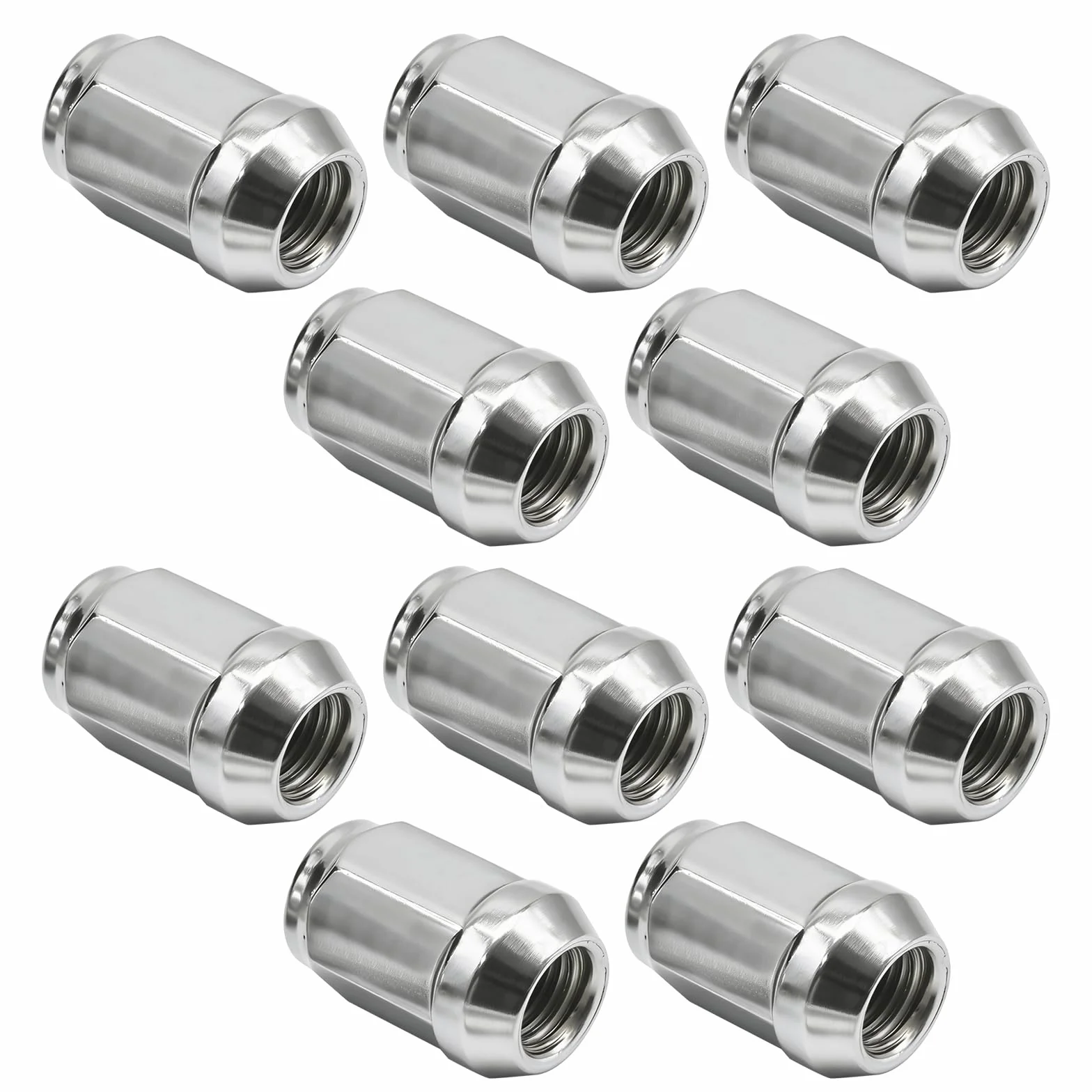 Chromowane nakrętki do kół M12 x 1,5 stożkowe 60° do Ford Escort Fiesta Focus Fusion Mazda 626 RX7 323F 929