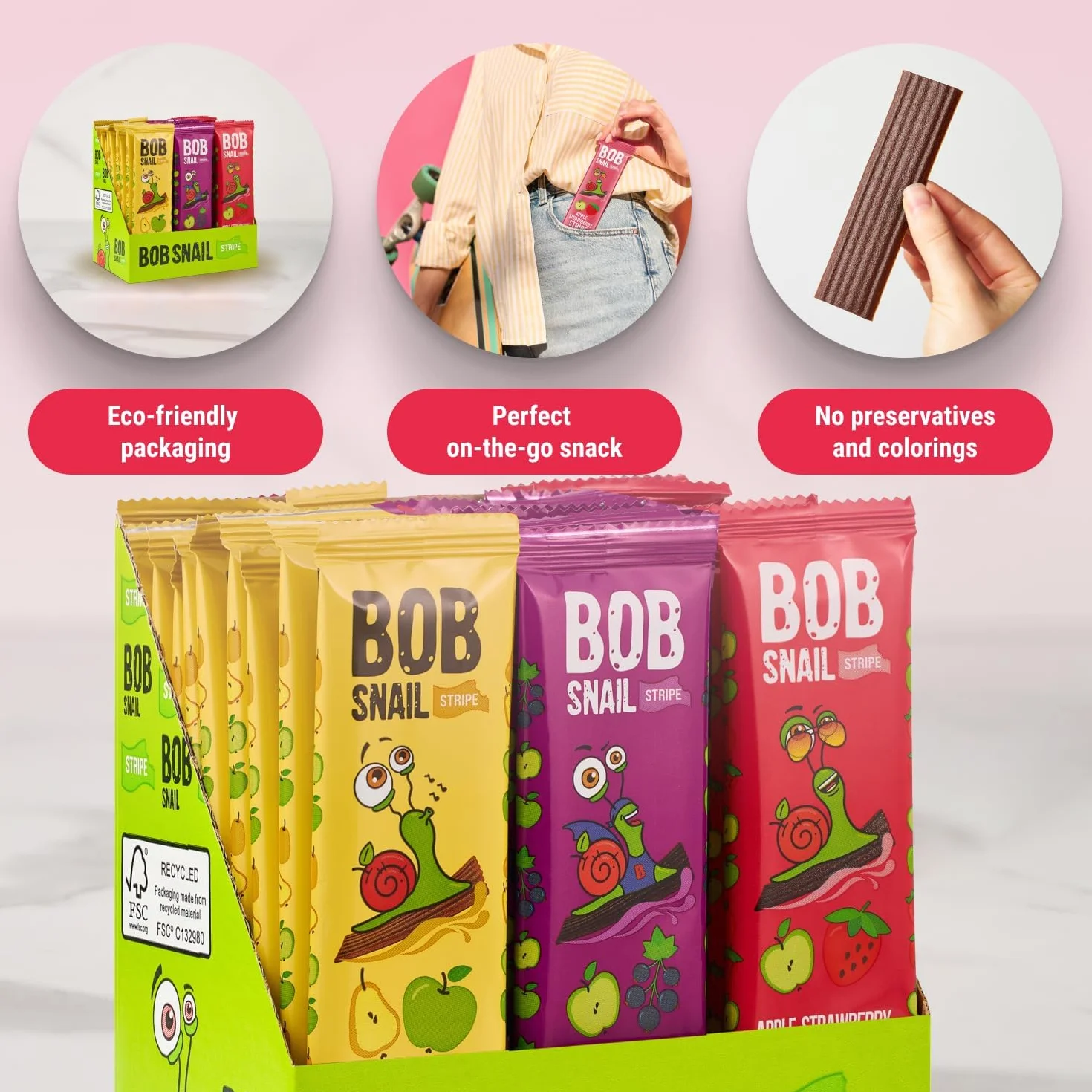 Bob Snail Żelki bez Cukru Mango dla Dzieci 30g