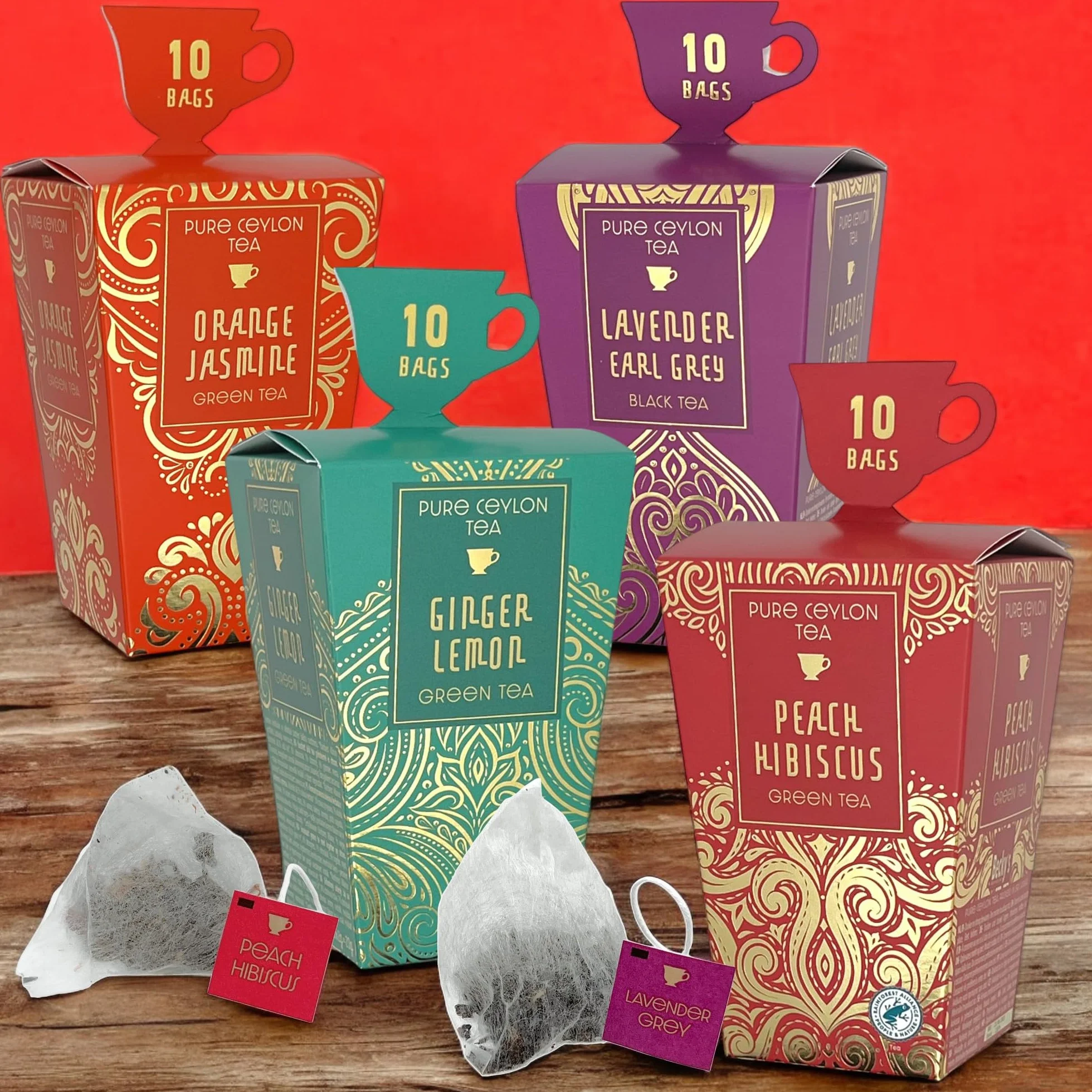 Herbata w pudełku prezentowym, Pure Selection, z wyborem czarnej i zielonej herbaty, 80 g