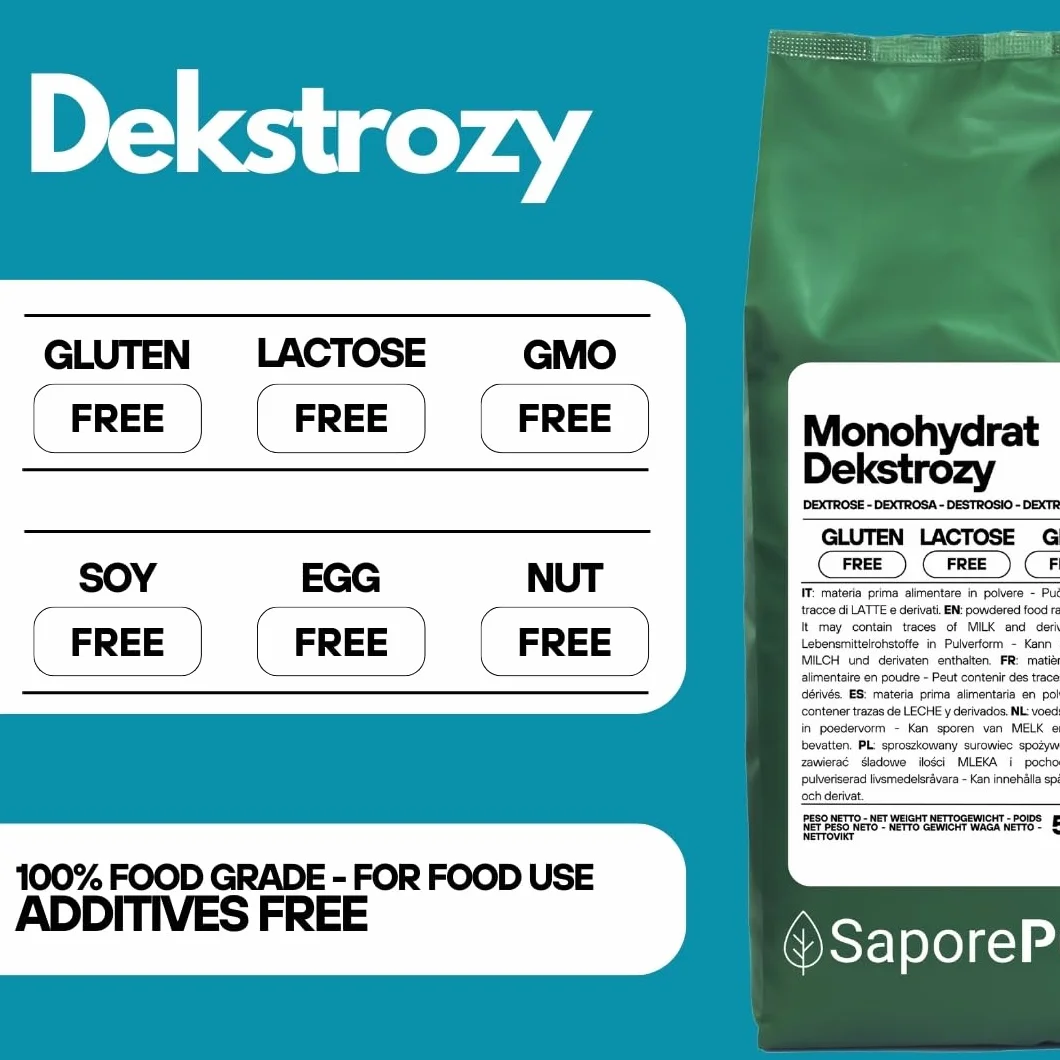 SaporePuro DEKSTROZA Monohydrat 500 gr - Idealny do deserów, lodów i sorbetów
