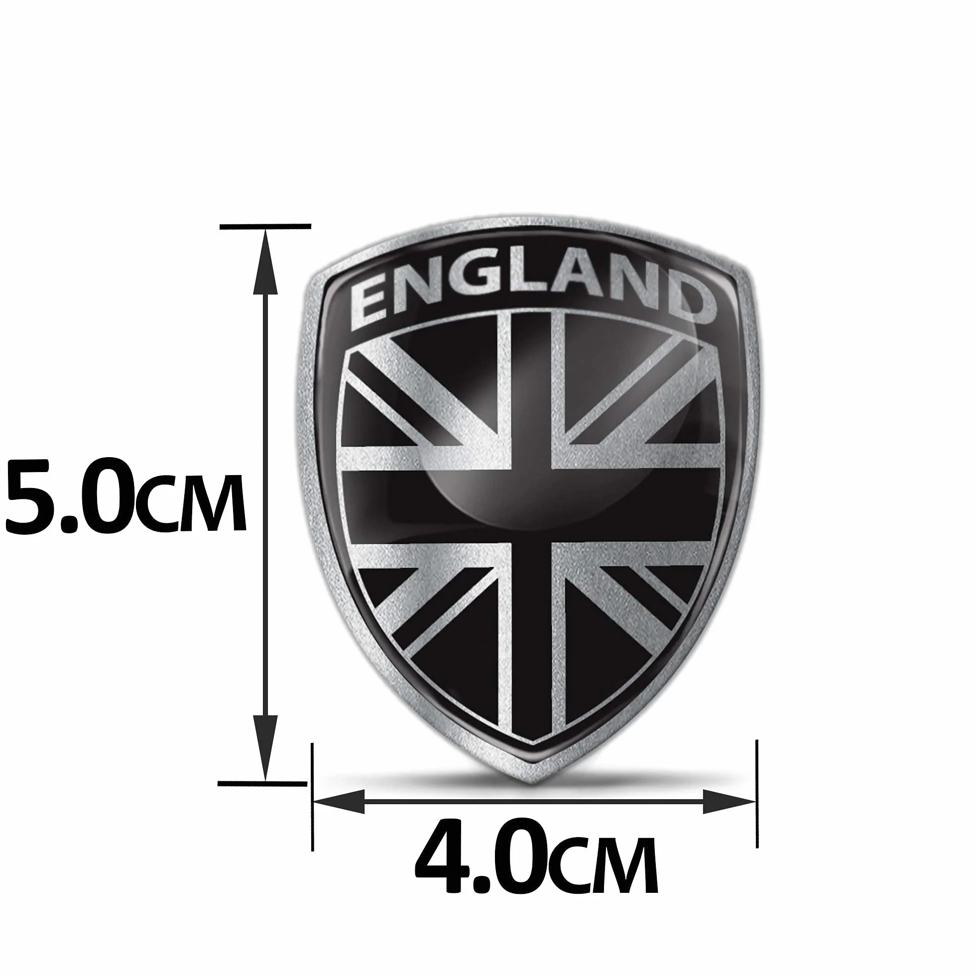 Biomar Labs 2 x wypukłe silikonowe naklejki 3D Union Jack flaga Wielka Brytania samochód kask motocyklowy