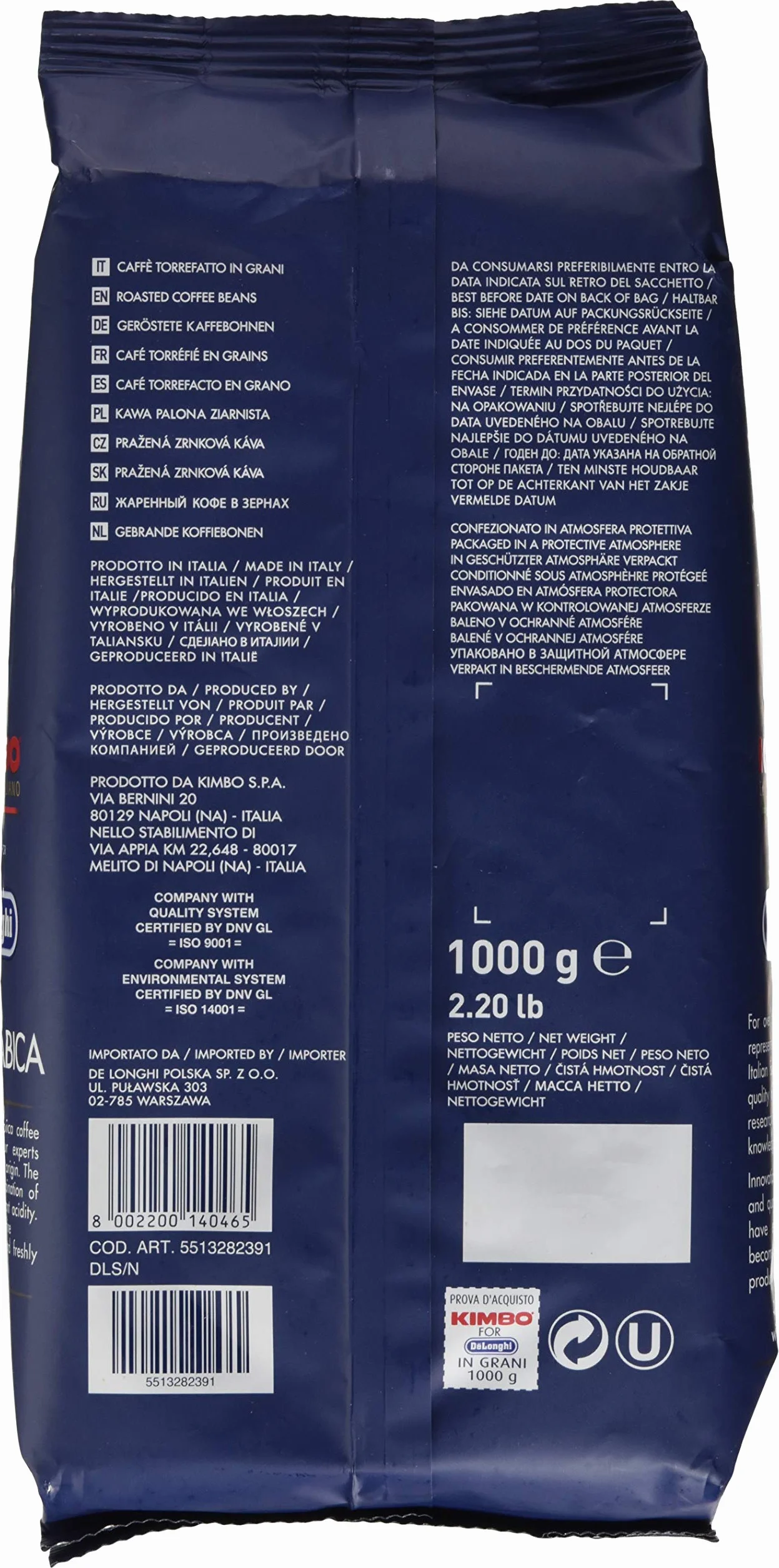 De'Longhi Kimbo Kawa, 1 kg