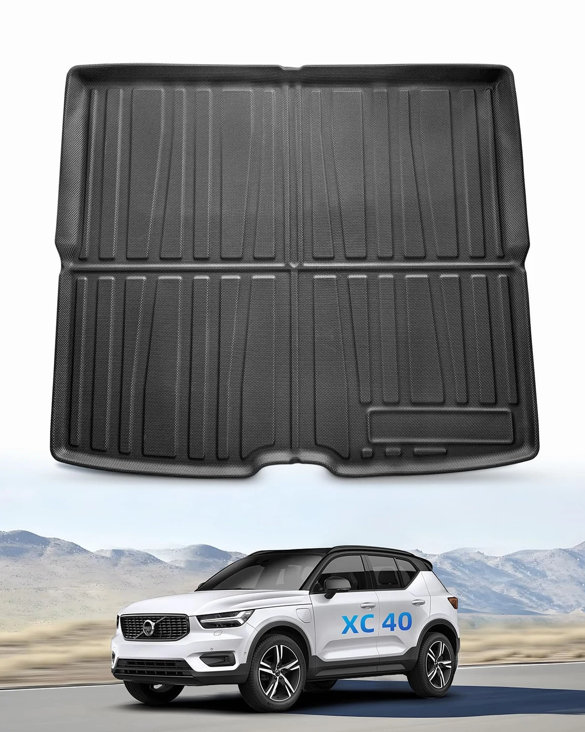 Maty do Bagażnika do Volvo XC40 2026 2025 2024 2023 2022 2021 2020 2019 2018, XC40 Oryginalna TPE Mata Bagażnik Tyłu, Antypoślizgowa i Wodoodporna Akcesoria
