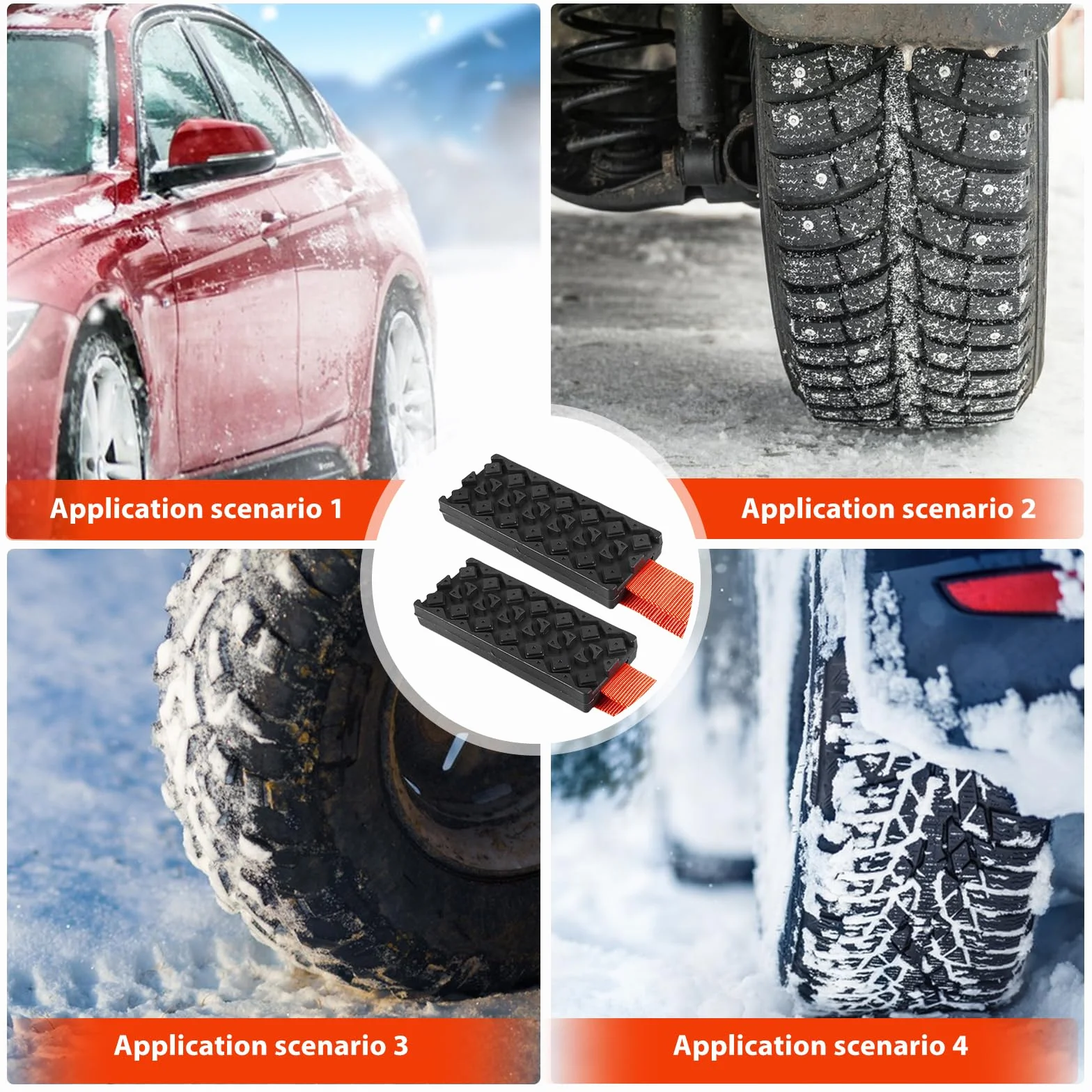 Łańcuch do opon samochodowych, mata trakcyjna, pomoc przy ruszaniu, offroad