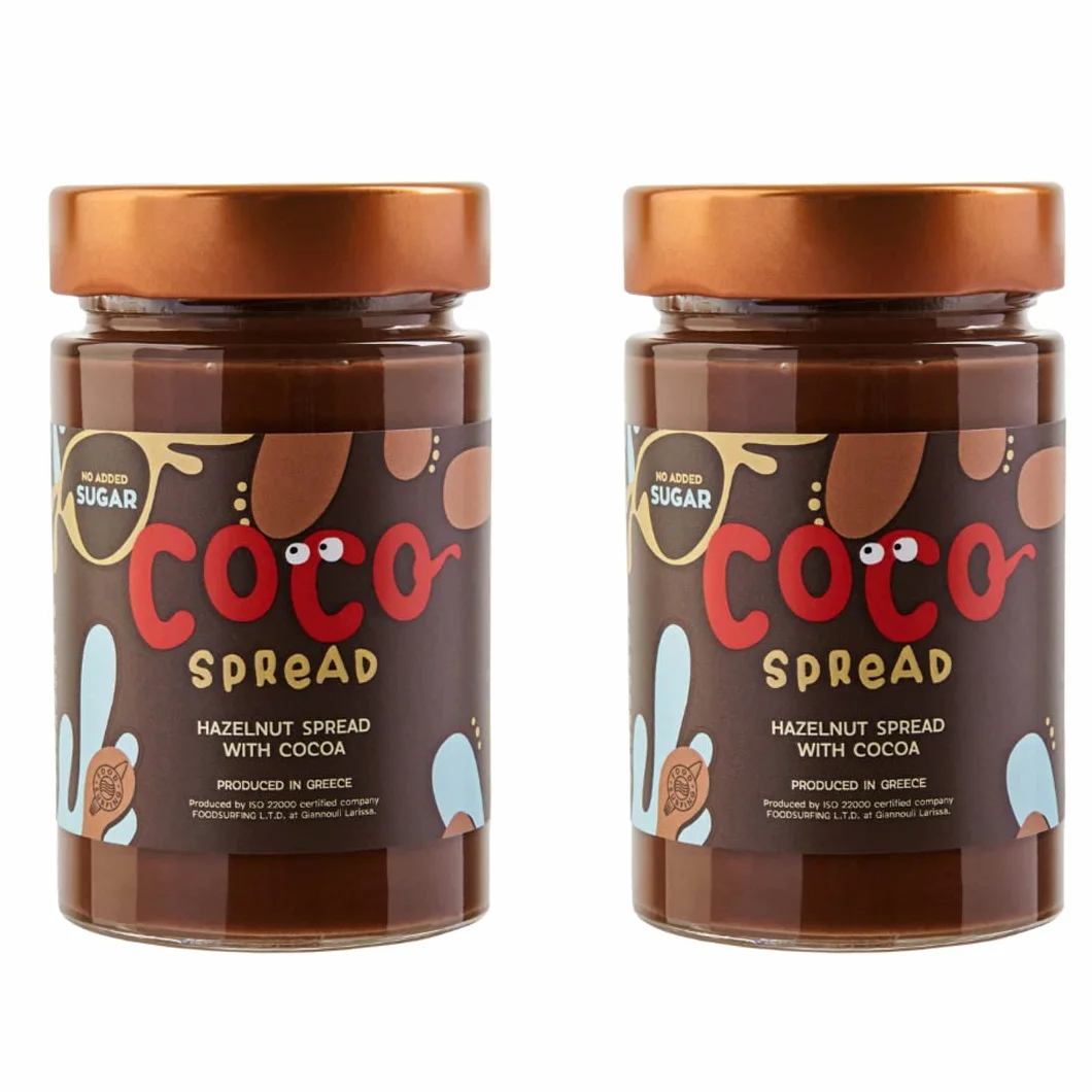 FOOD SURFING Coco Spread pralina z orzechem laskowym z kakao bez dodatku cukru 2 x 230 g