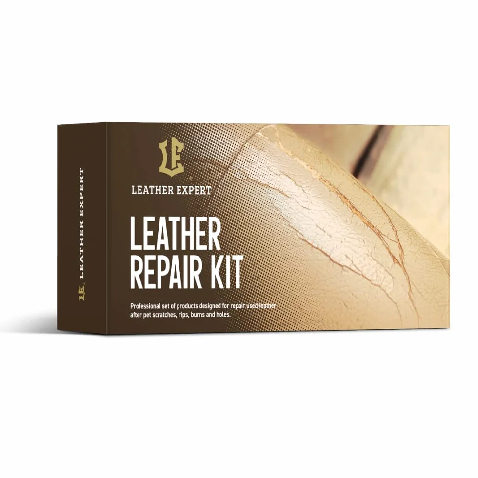 Leather Expert Leather Care Set "Repair Kit" - 2x25ml + 2x50ml - Leather Cleaner Car Set - Leatherette Care - Car Leather Cleaning - Car Care Set