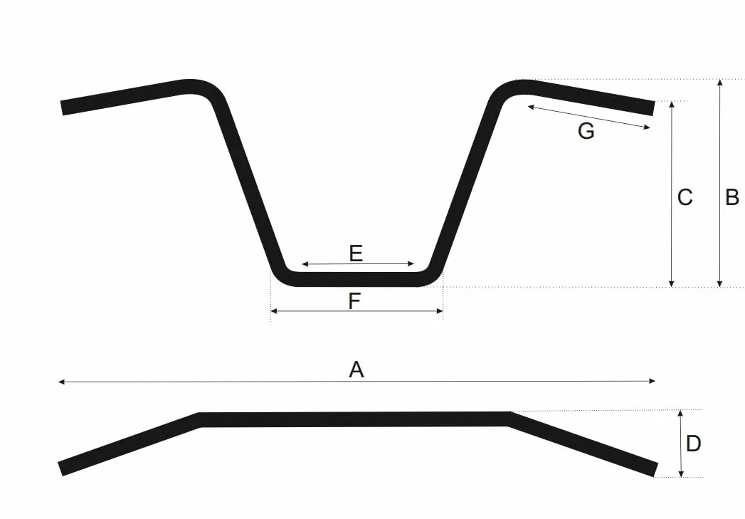1 cal (25,4 mm) uniwersalna kierownica Ape Hanger 9 cali chrom