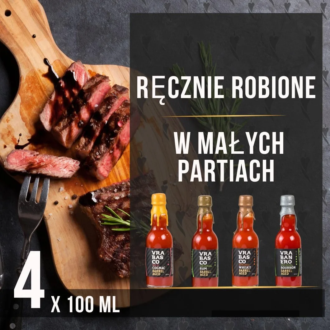 I LOVE SPICY The Barrel Reserve Series – Zestaw 4 Sosów Dojrzewających w Beczkach – Limitowana Edycja – Ręcznie Wykonane w Chorwacji – Prezent Gourmet dla Fanów Grilla i Ostrego Smaku