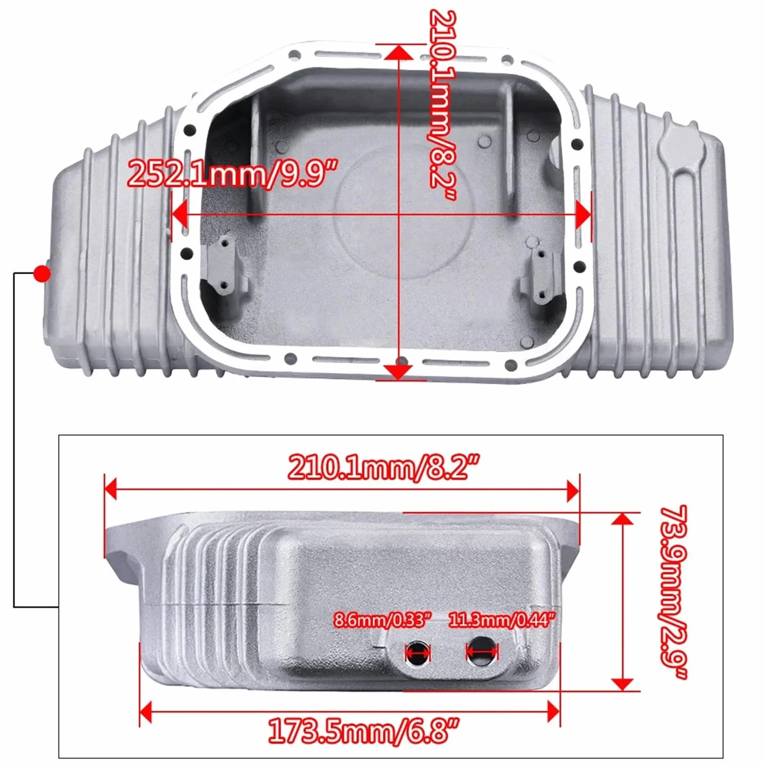 ‌Miska olejowa silnika‌ Aluminiowa miska olejowa z przegrodami do modeli 89-02, pasująca do Nissana SR20, SR20DET, S13, S14, S15, Silvii 240SX, 180SX JR-OP49