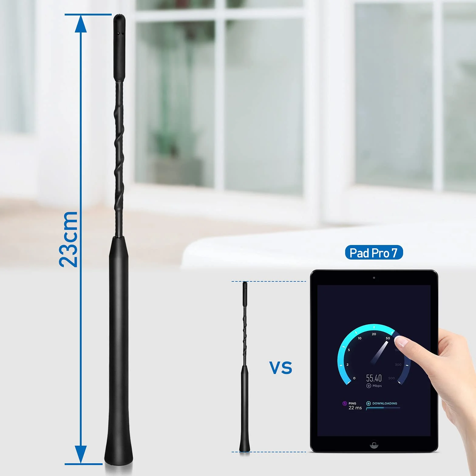 Eightwood Antena samochodowa dachowa 23 cm FM/DAB uniwersalna